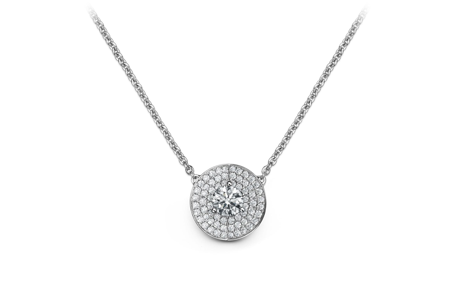  Bucherer 'B. Dimension' collection pendant with diamonds in 18k white gold