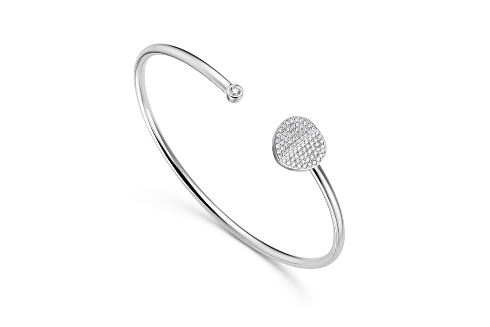  Bucherer 'B. Dimension' collection bangle with diamonds in 18k white gold