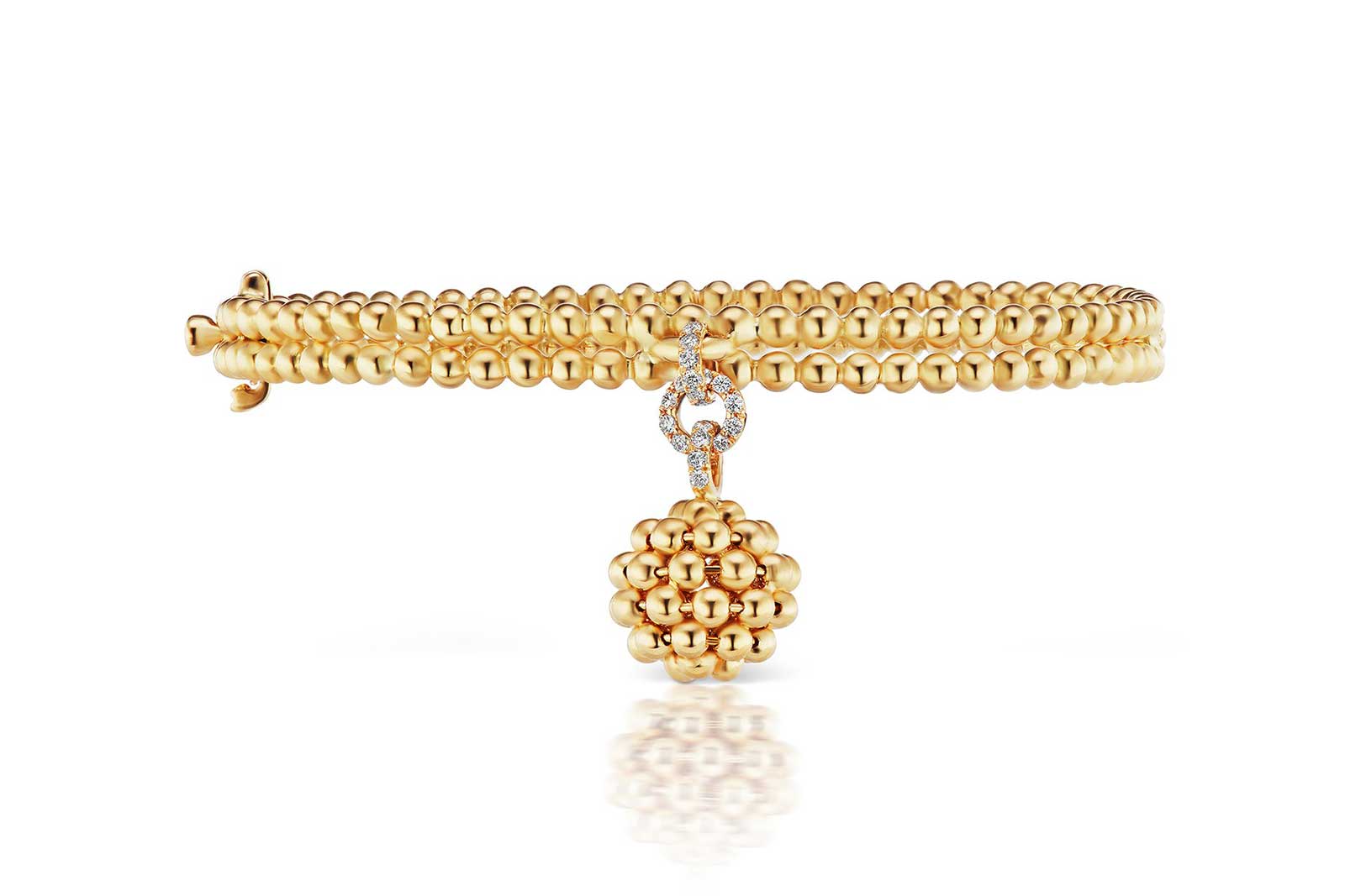 Maria Canale 'Flapper' collection bracelet with diamonds in 18k yellow gold