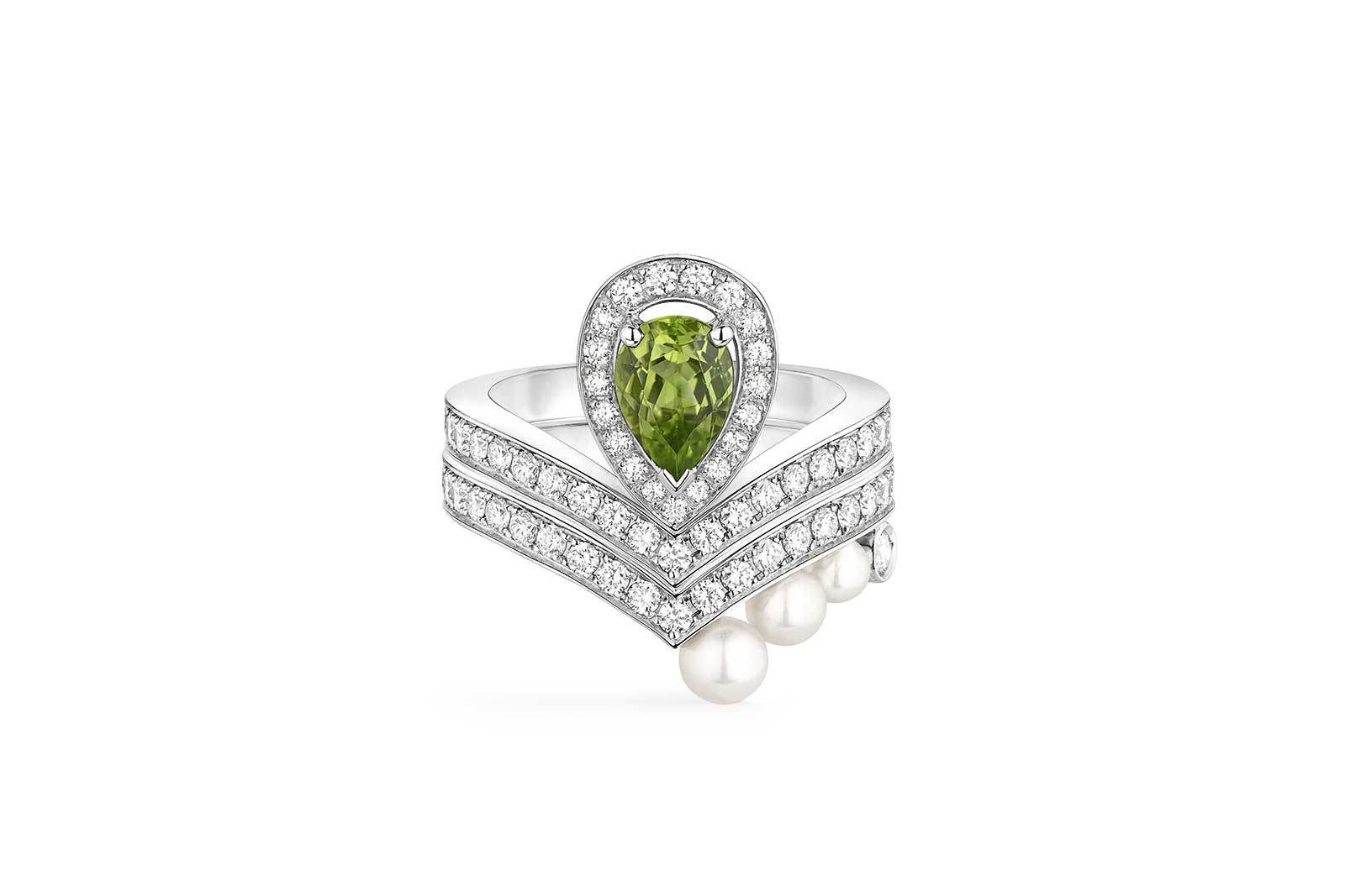  Chaumet 'Joséphine Aigrette' ring with 0.60ct peridot and diamonds