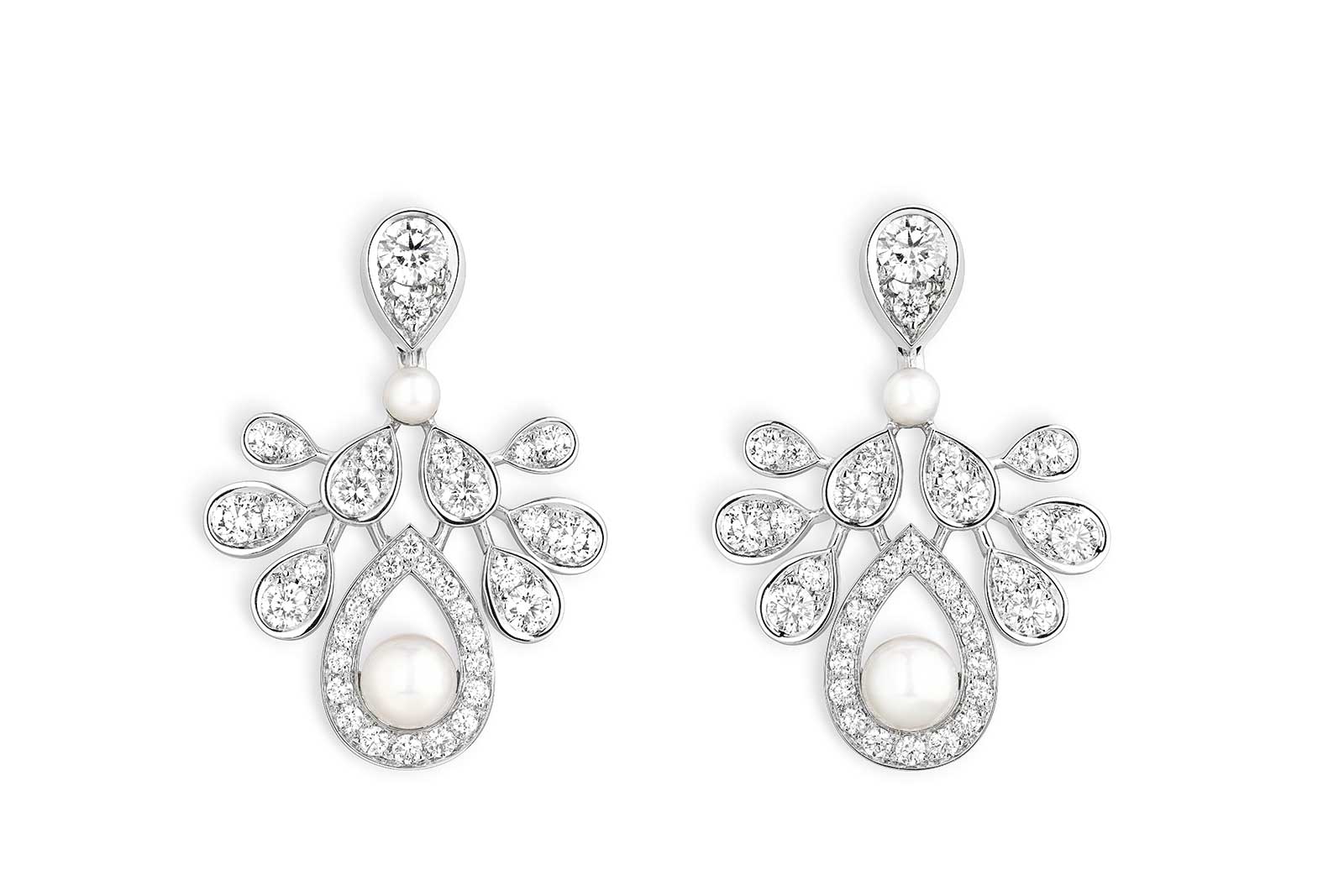  Chaumet 'Joséphine Aigrette Impériale' earrings with pearls and diamonds