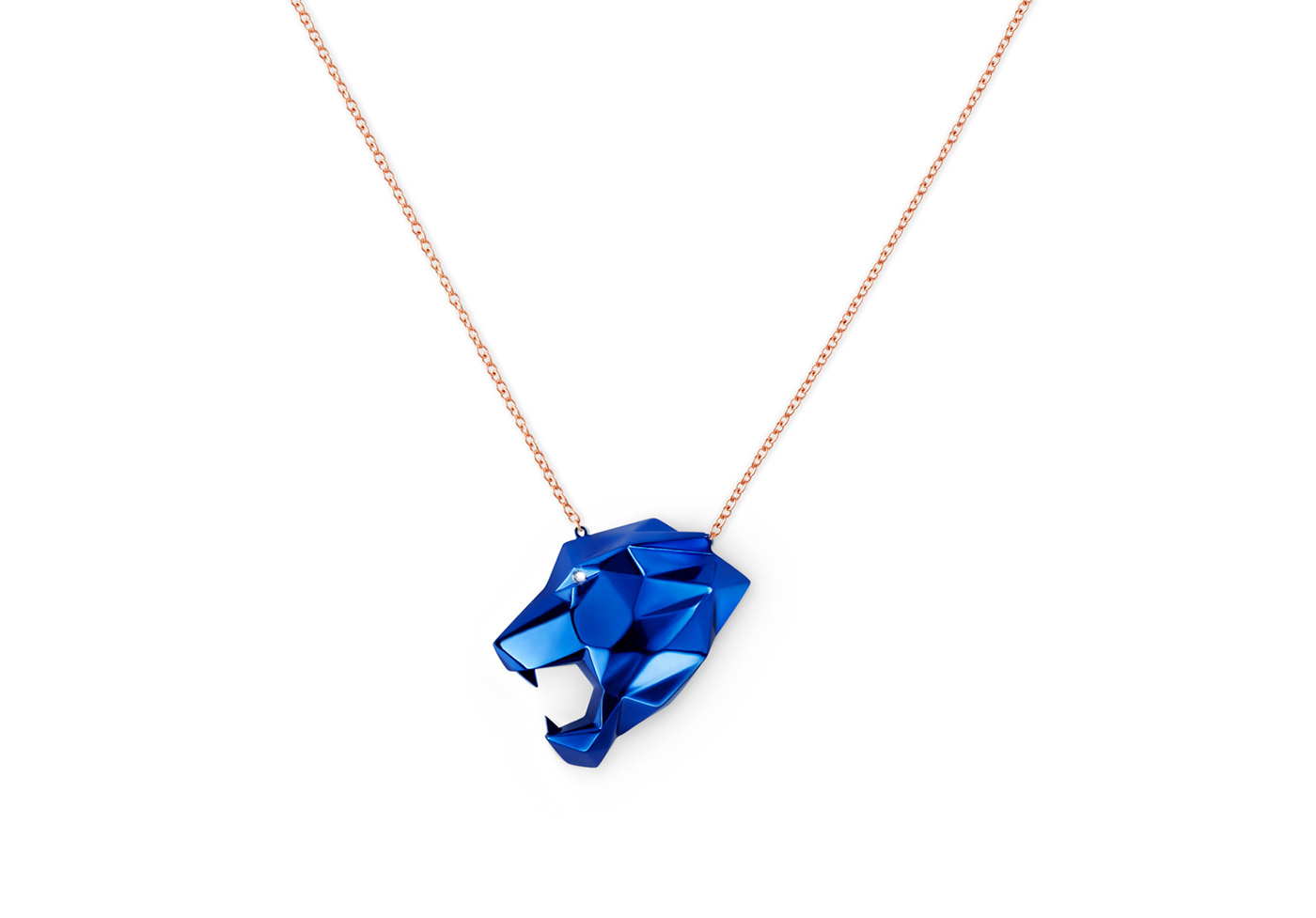  VMAR 'Panthera' pendant with diamonds in titanium and 18k gold