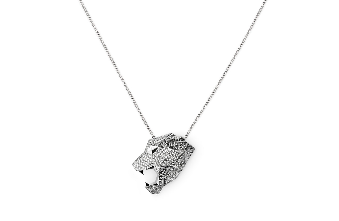  VMAR 'Panthera' pendant with diamonds in titanium and 18k gold