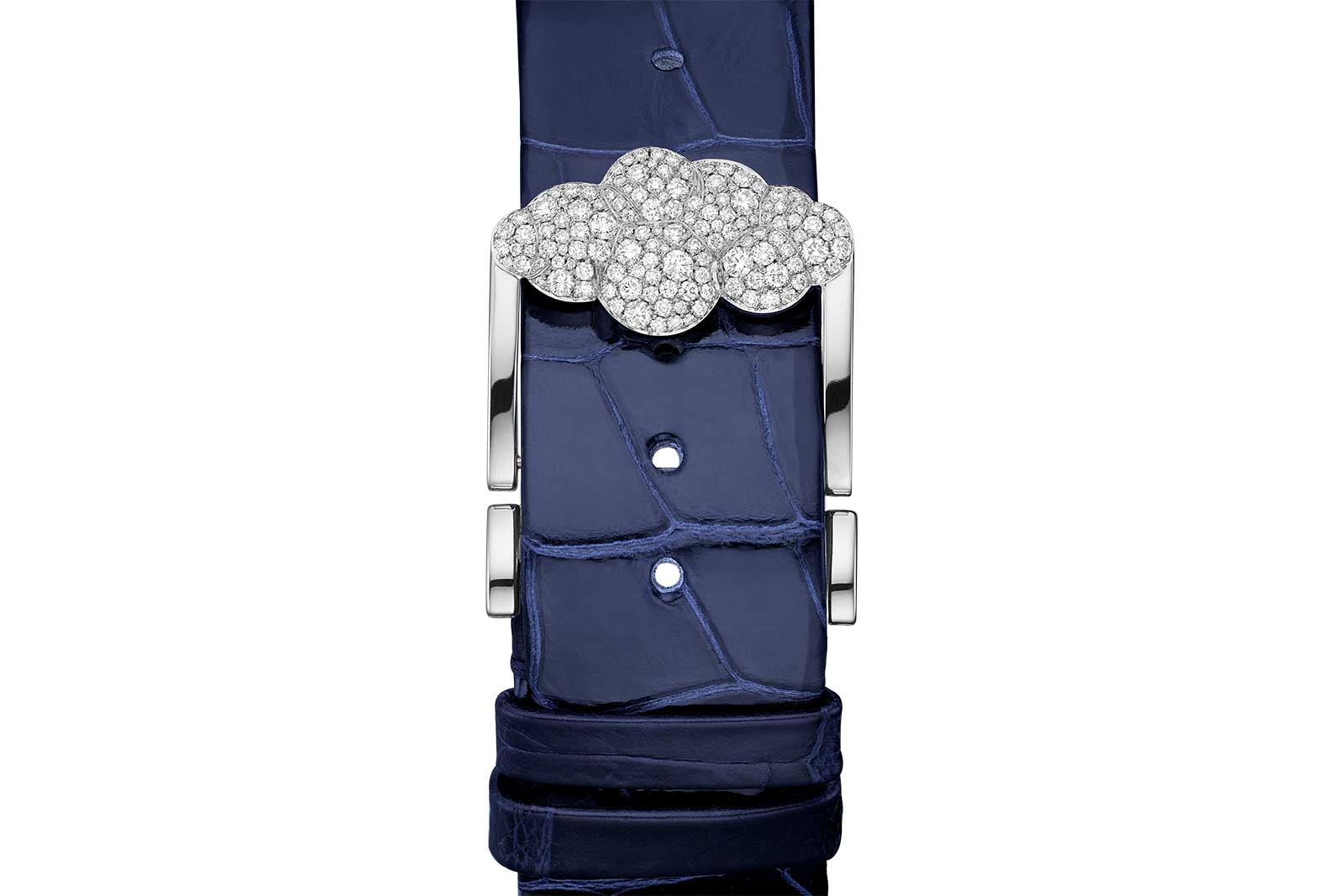  Chaumet 'Colombes' watch with 1.83ct diamonds and grand feu enamel in 18k white gold