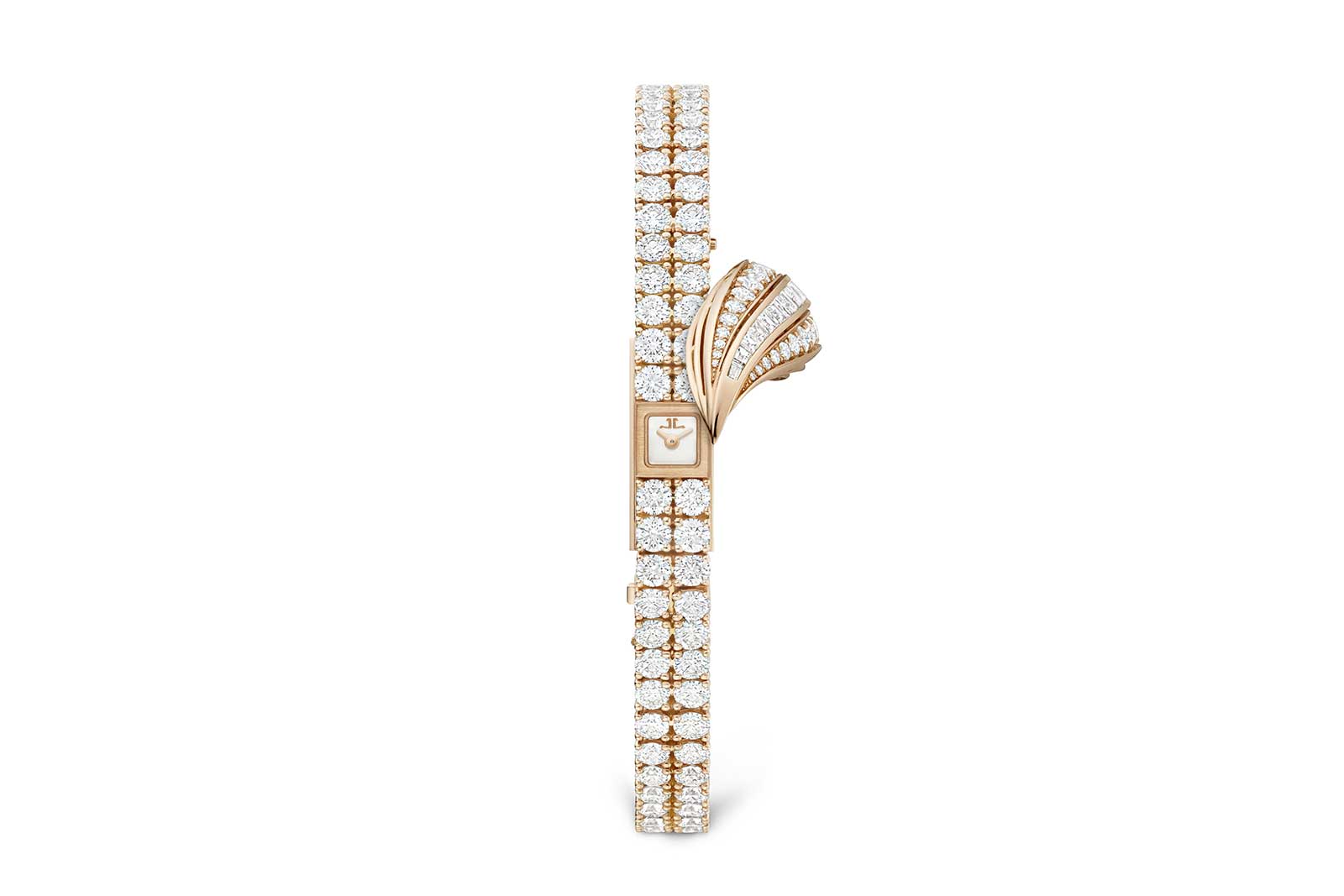  Jaeger-LeCoultre '101 Feuille' secret watch with diamonds in 18k rose gold