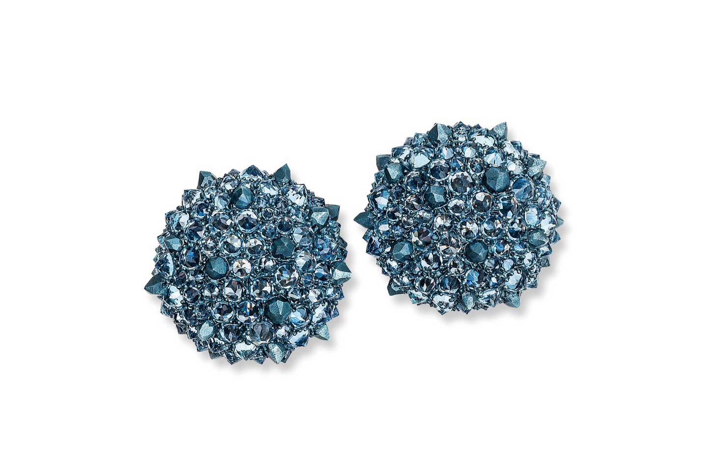  Hemmerle earrings with aquamarines in aluminium and white gold - courtesy of Hemmerle