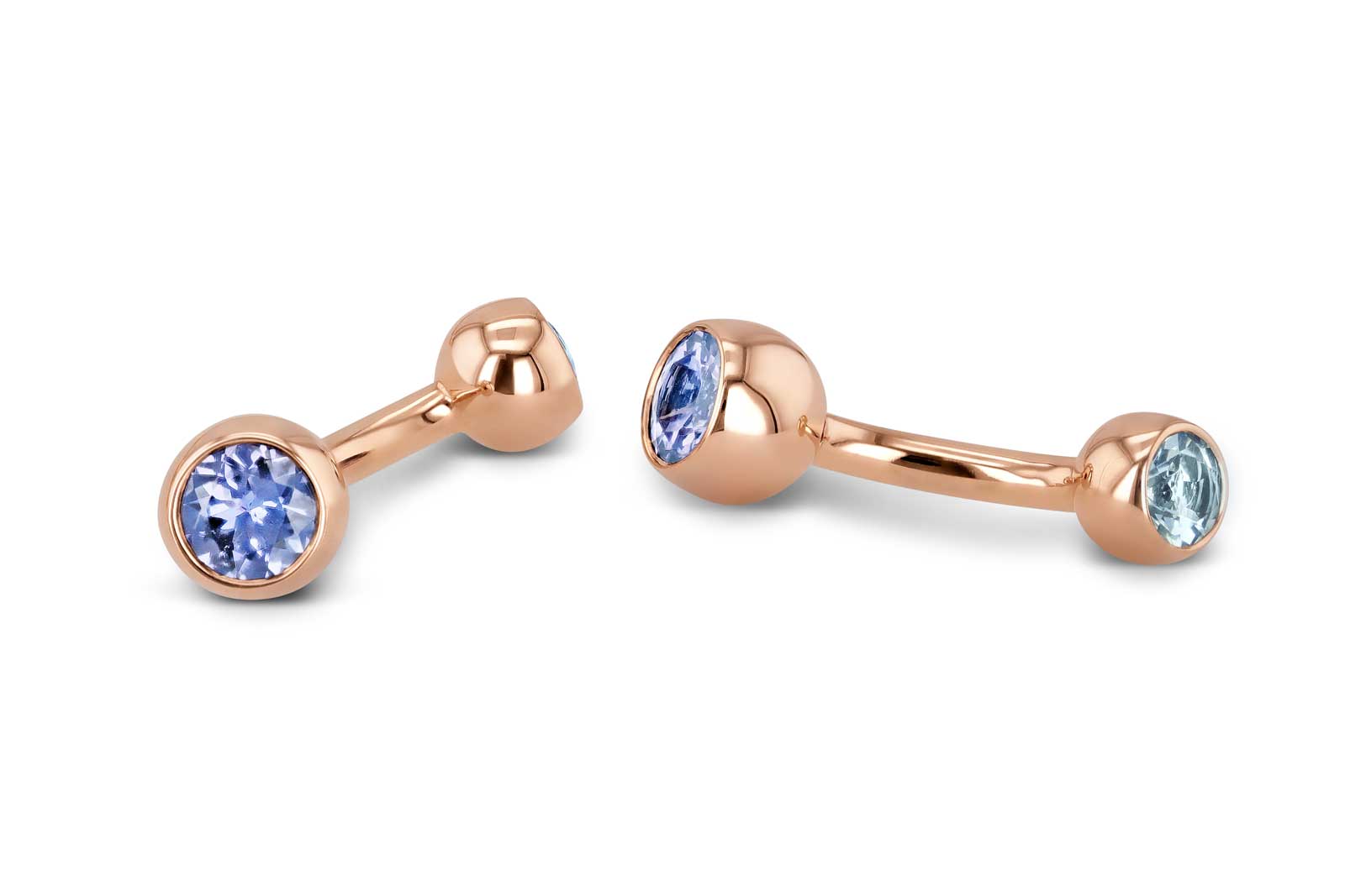  Gübelin 'Sparks of Fire' earrings with tanzanite and aquamarine