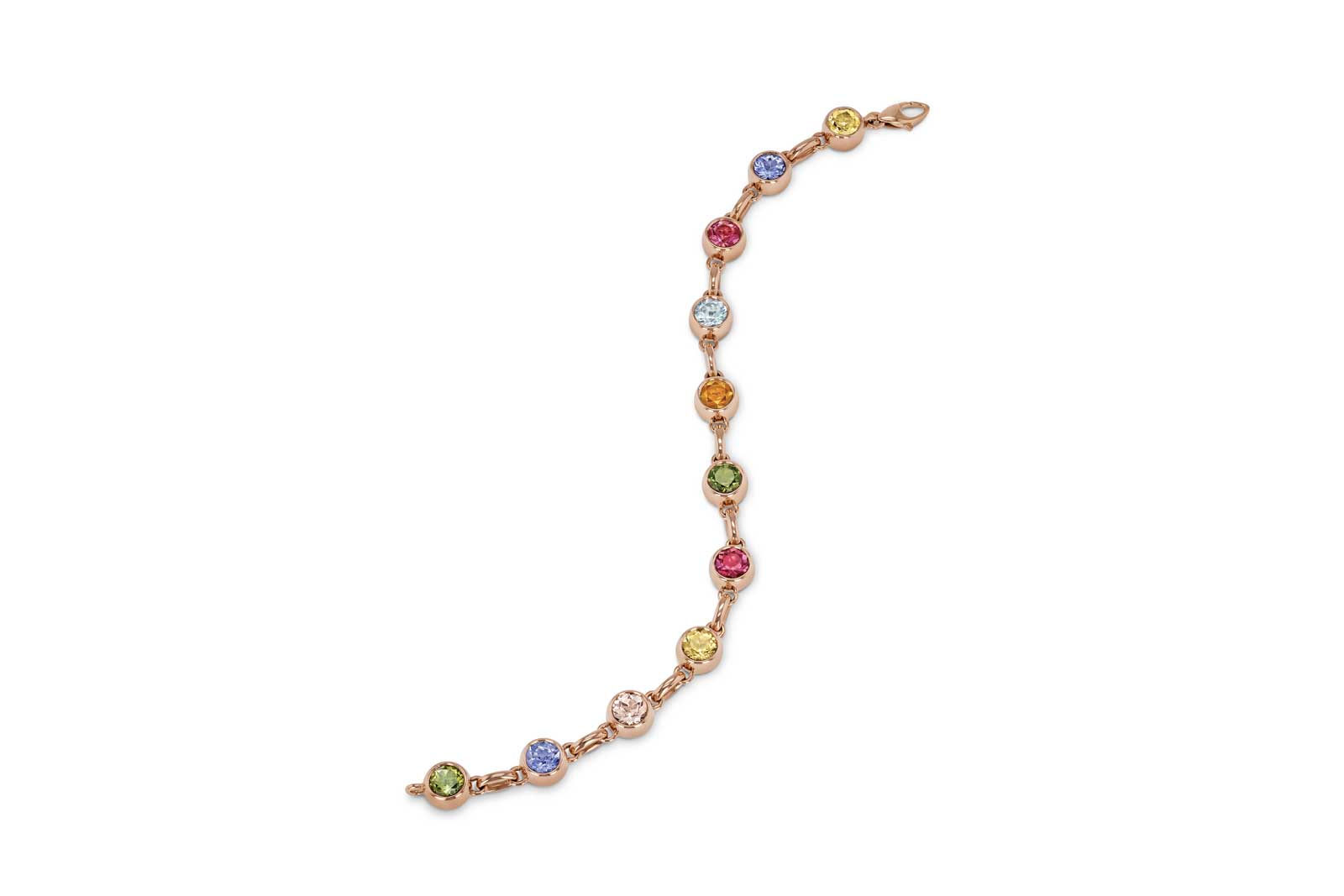  Gübelin 'Sparks of Fire' bracelet with rubellite, tanzanite, morganite, aquamarine, green tourmaline, fire opal and yellow beryl