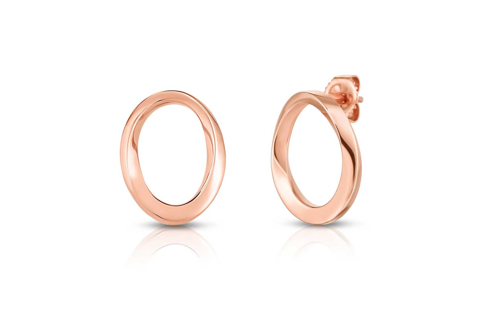  Lauren Addison 'Single Link' earrings in 14k rose gold