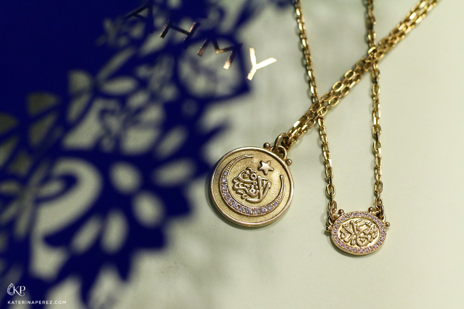 Azza Fahmy Christmas special necklaces in yellow gold and diamonds