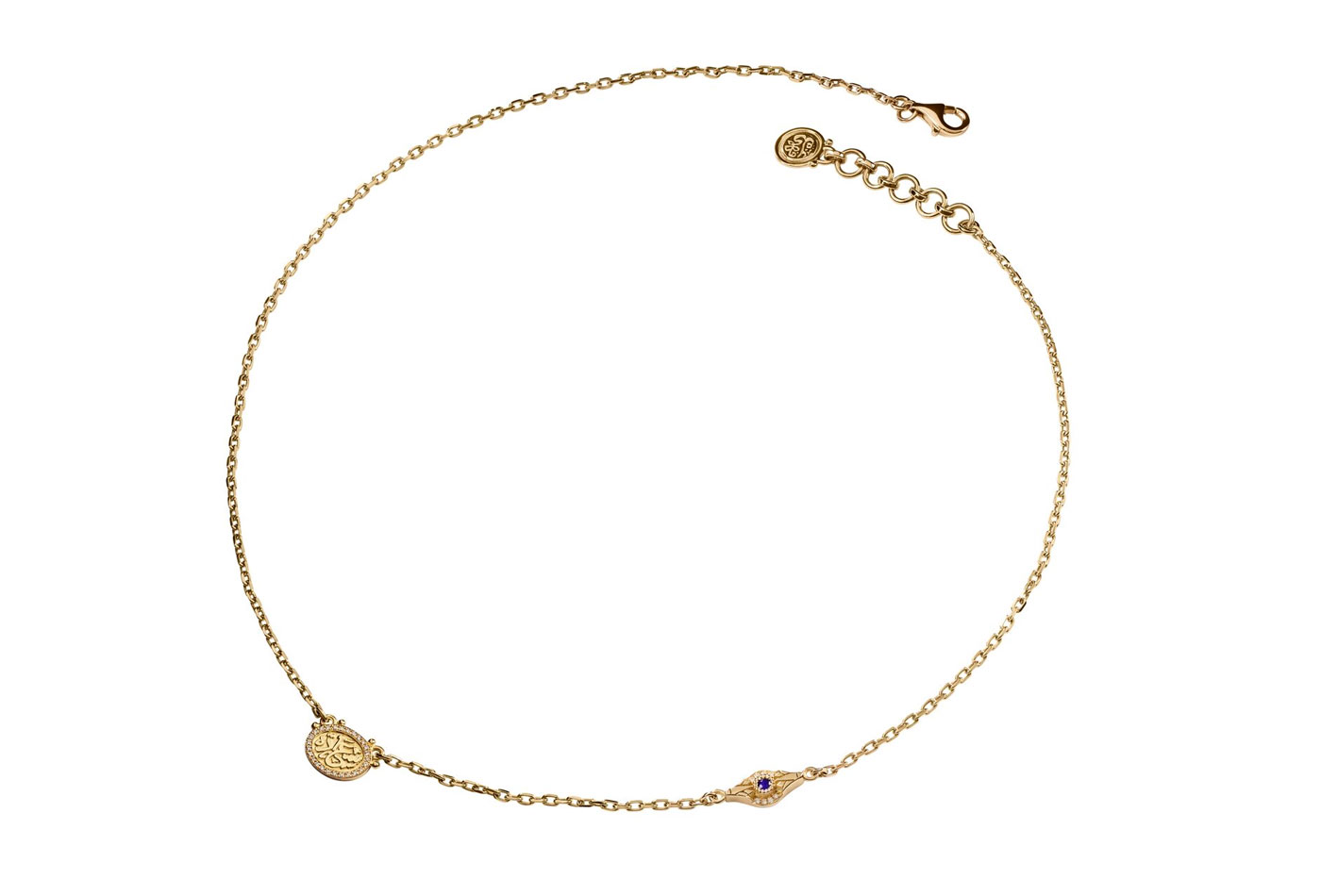  Azza Fahmy Christmas special necklace in yellow gold and diamonds