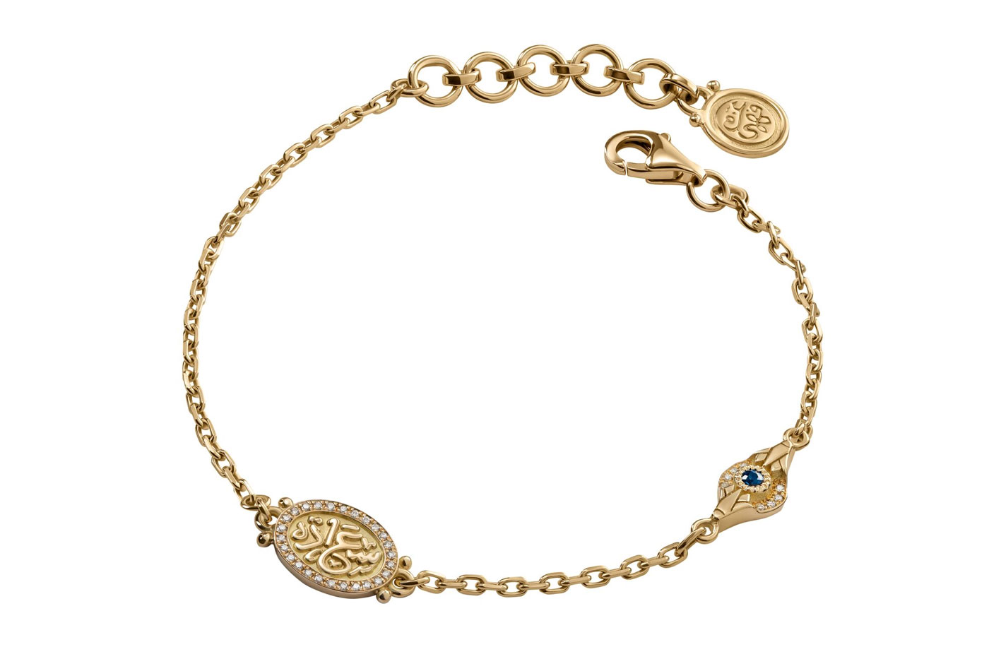  Azza Fahmy Christmas special bracelet in yellow gold and diamonds