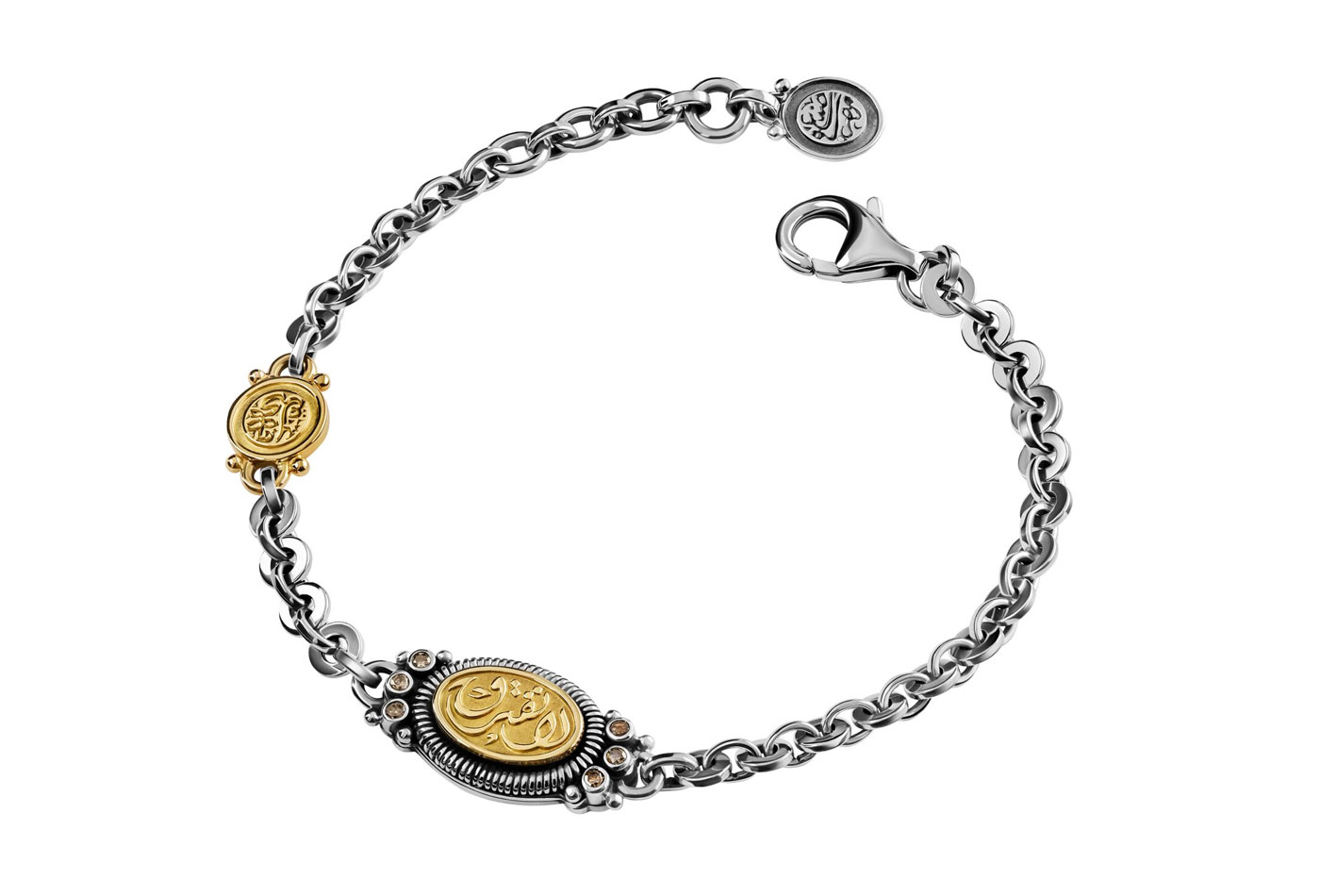  Azza Fahmy Christmas special bracelet in yellow gold, silver and diamonds