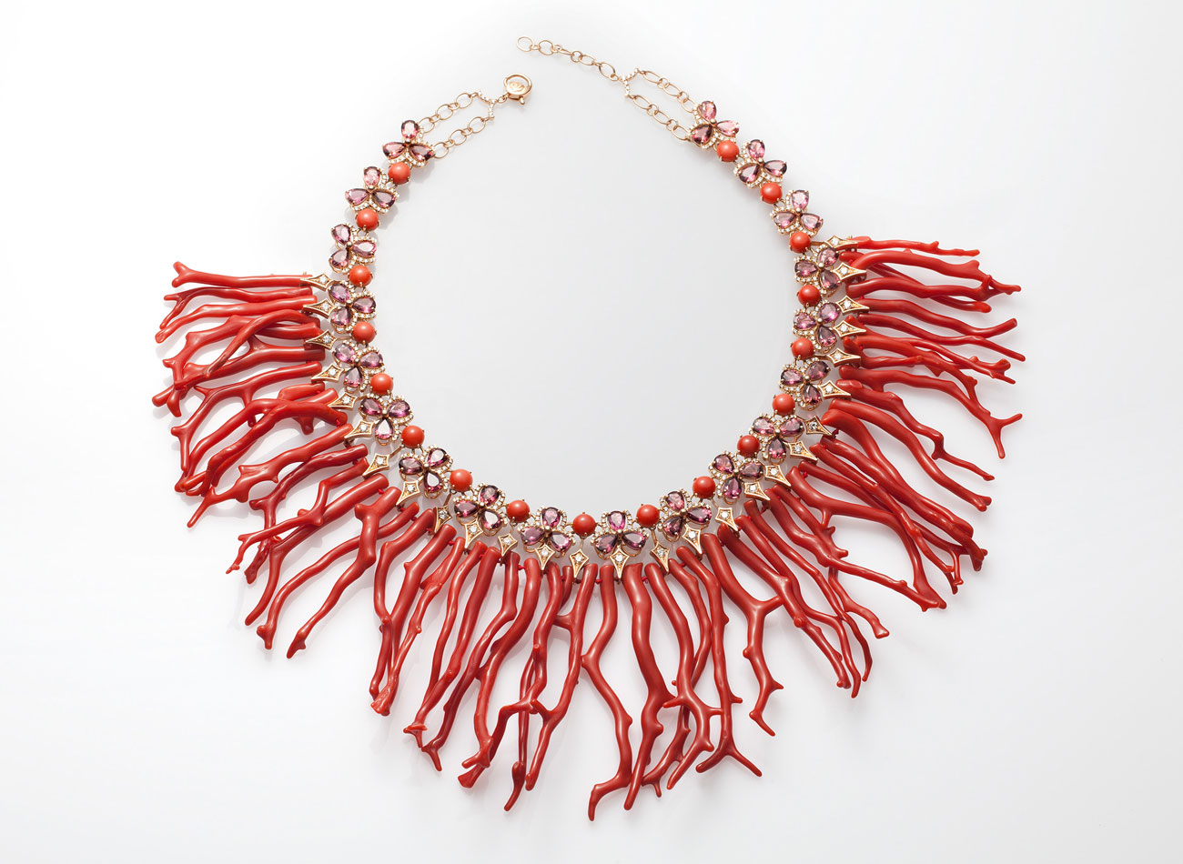  Kaleidoscopio necklace by Chantecler with coral