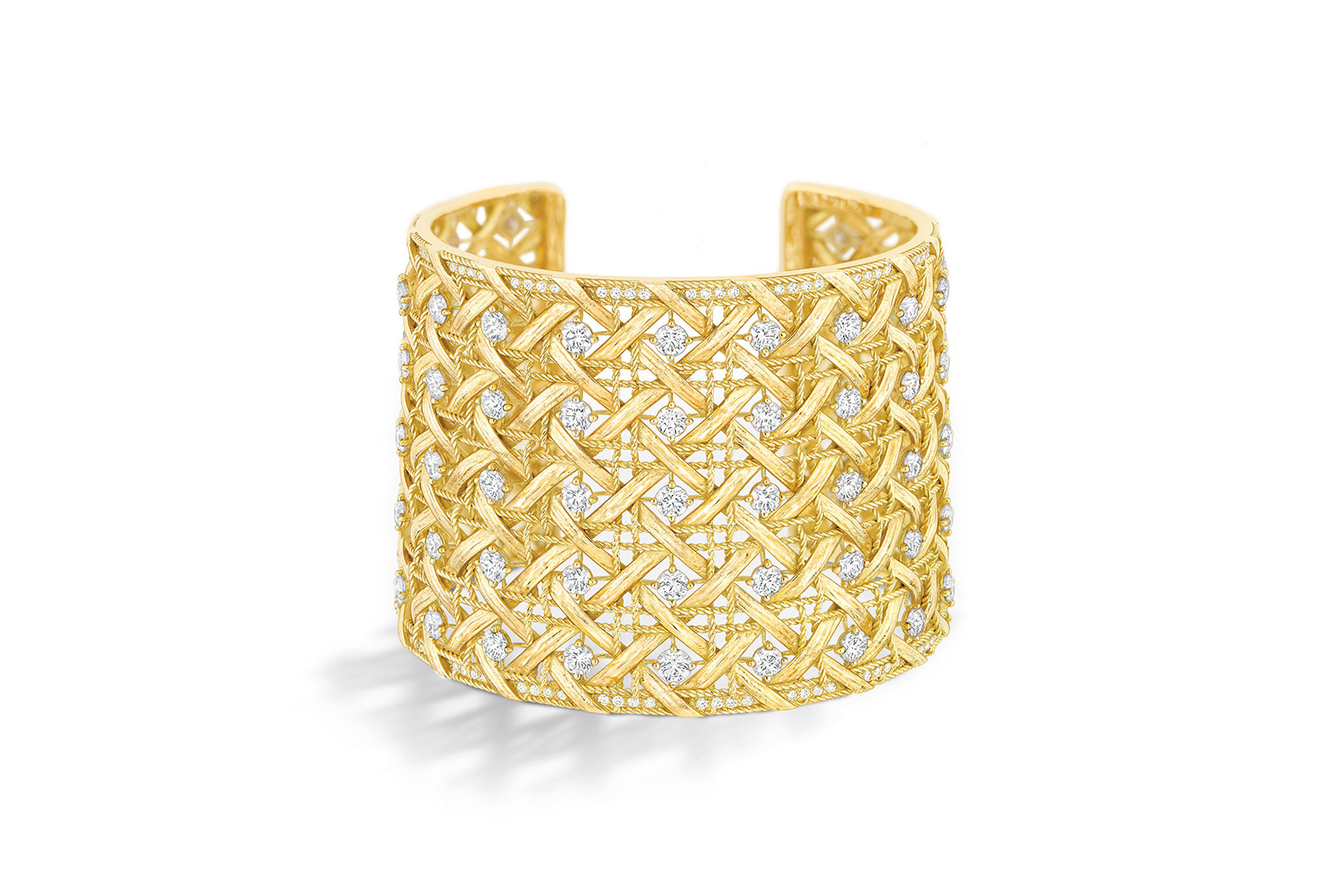  Dior 'My Dior' cuff with diamonds in yellow gold