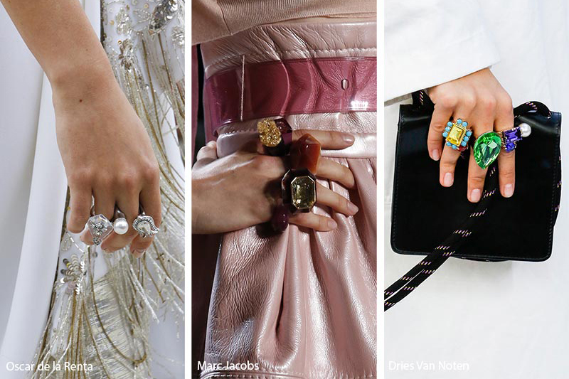 Cocktail rings on the catwalks for Spring /Summer 2019