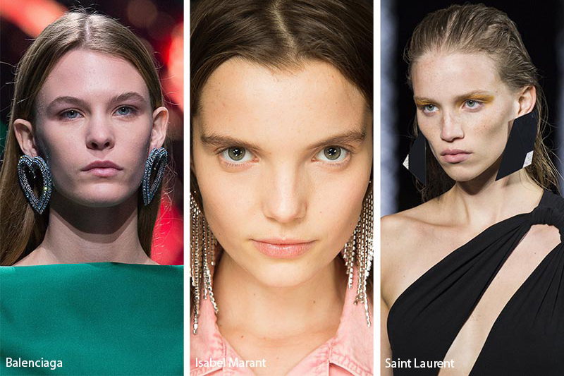 1980s disco inspired earrings on the catwalks for Spring /Summer 2019