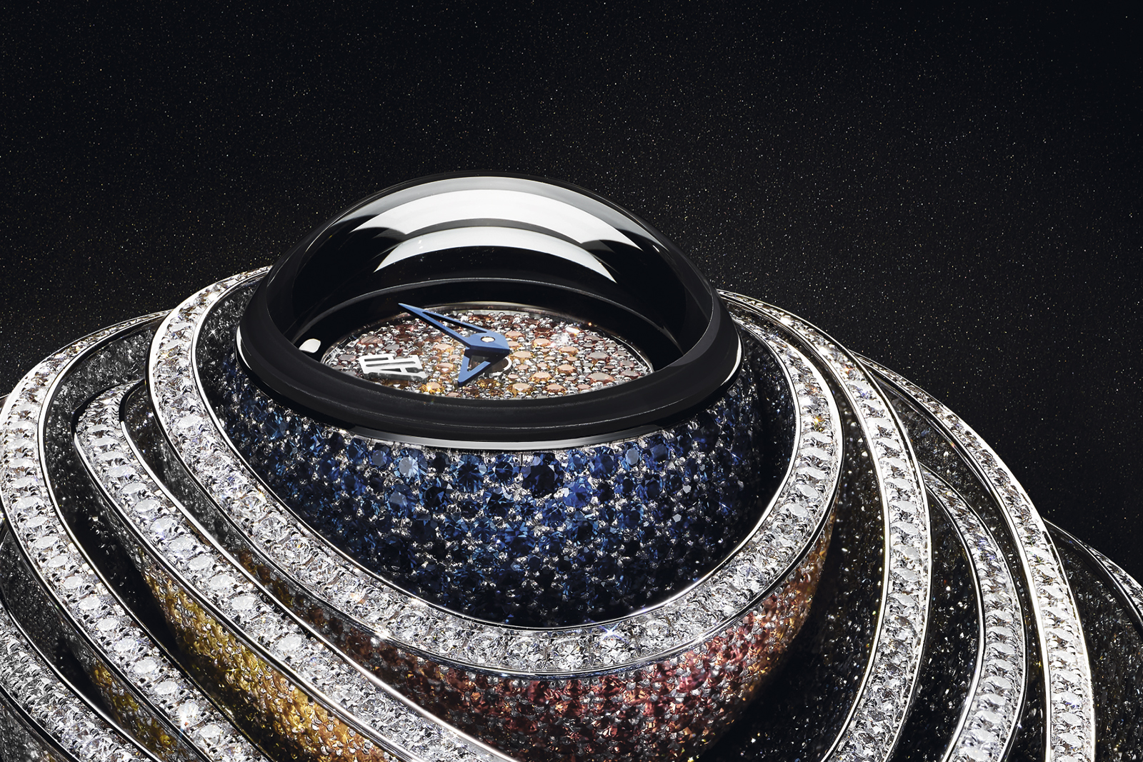 Audemars Piguet 'Sapphire Oribe' timepiece with  23.03 carats of blue sapphires, 15.14 carats of orange sapphires and 27.93 carats of diamonds in 18k white gold