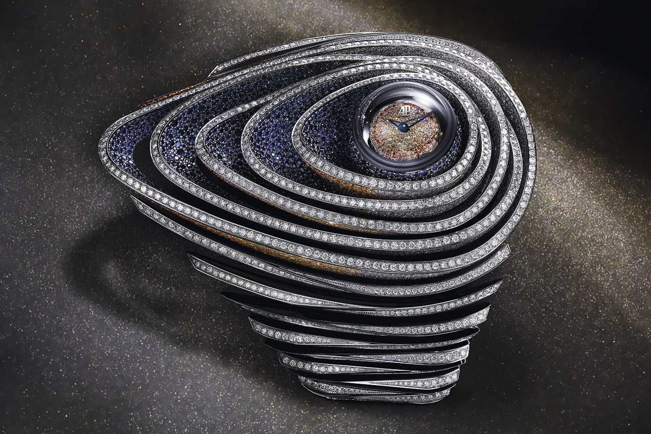  Audemars Piguet 'Sapphire Oribe' timepiece with  23.03 carats of blue sapphires, 15.14 carats of orange sapphires and 27.93 carats of diamonds in 18k white gold