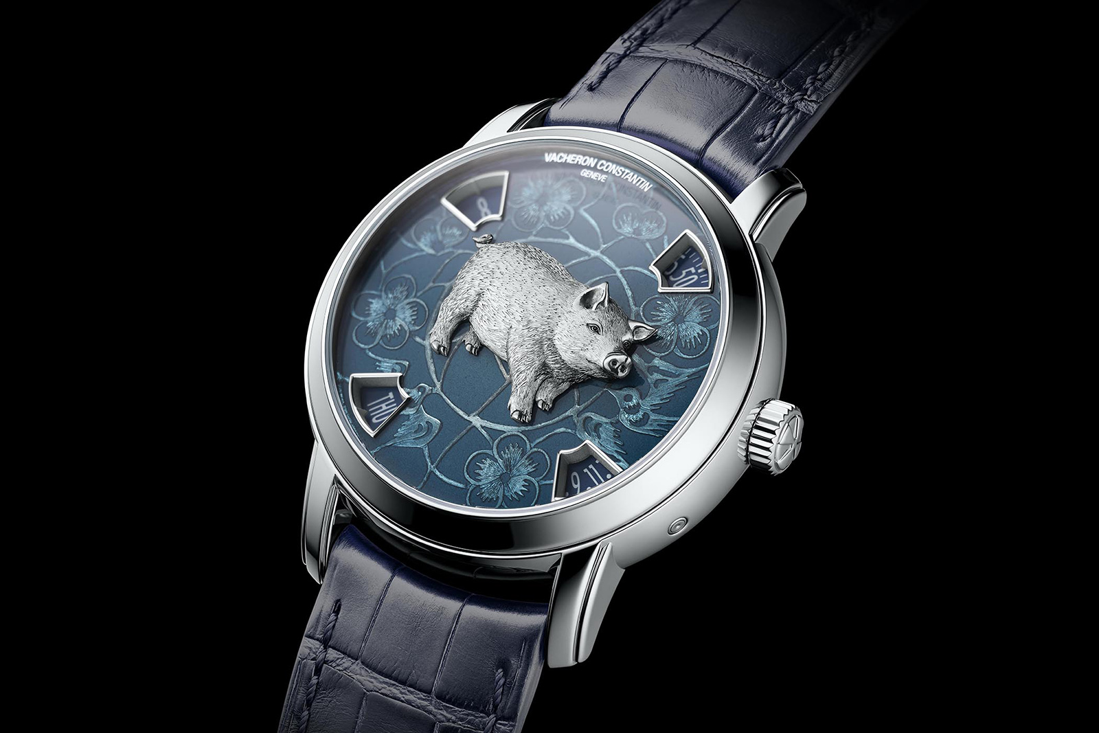 Часы Vacheron Constantin ‘Legend of the Chinese Zodiac’ из коллекции ‘Métiers d’Art’ из платины и золота с эмалью