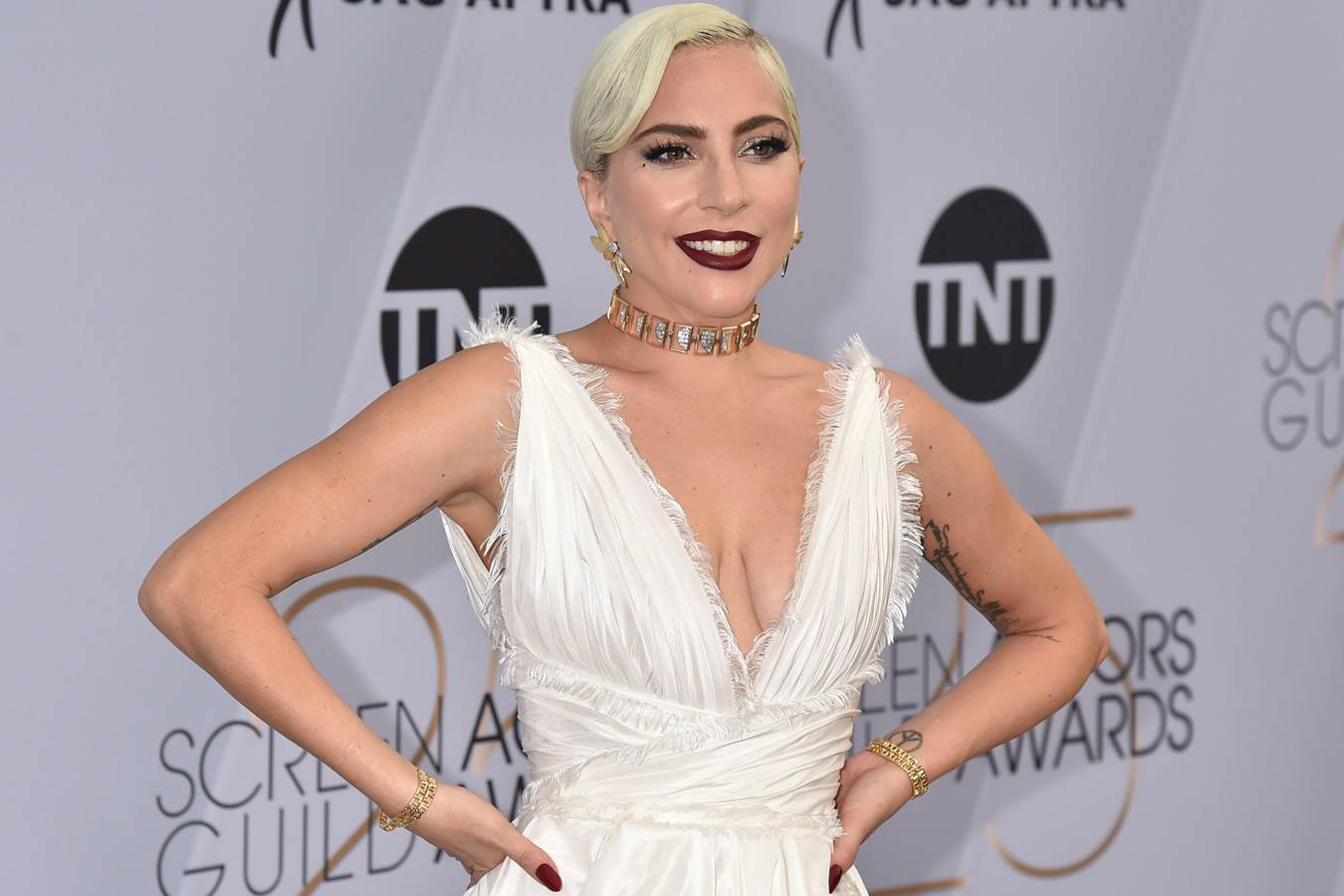 Lady Gaga wearing Tiffany&Co at SAG Awards 2019