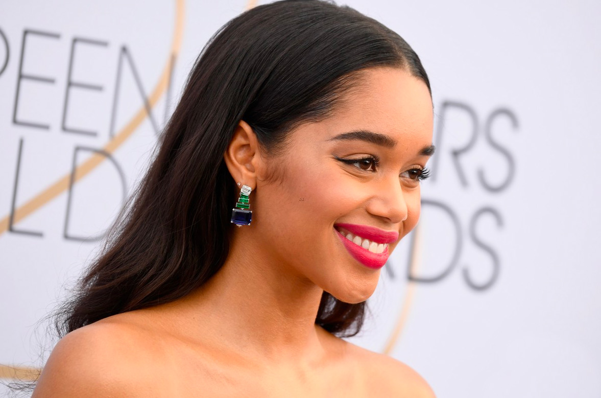 Laura Harrier wearing Bulgari jewellery at SAG awards 2019 