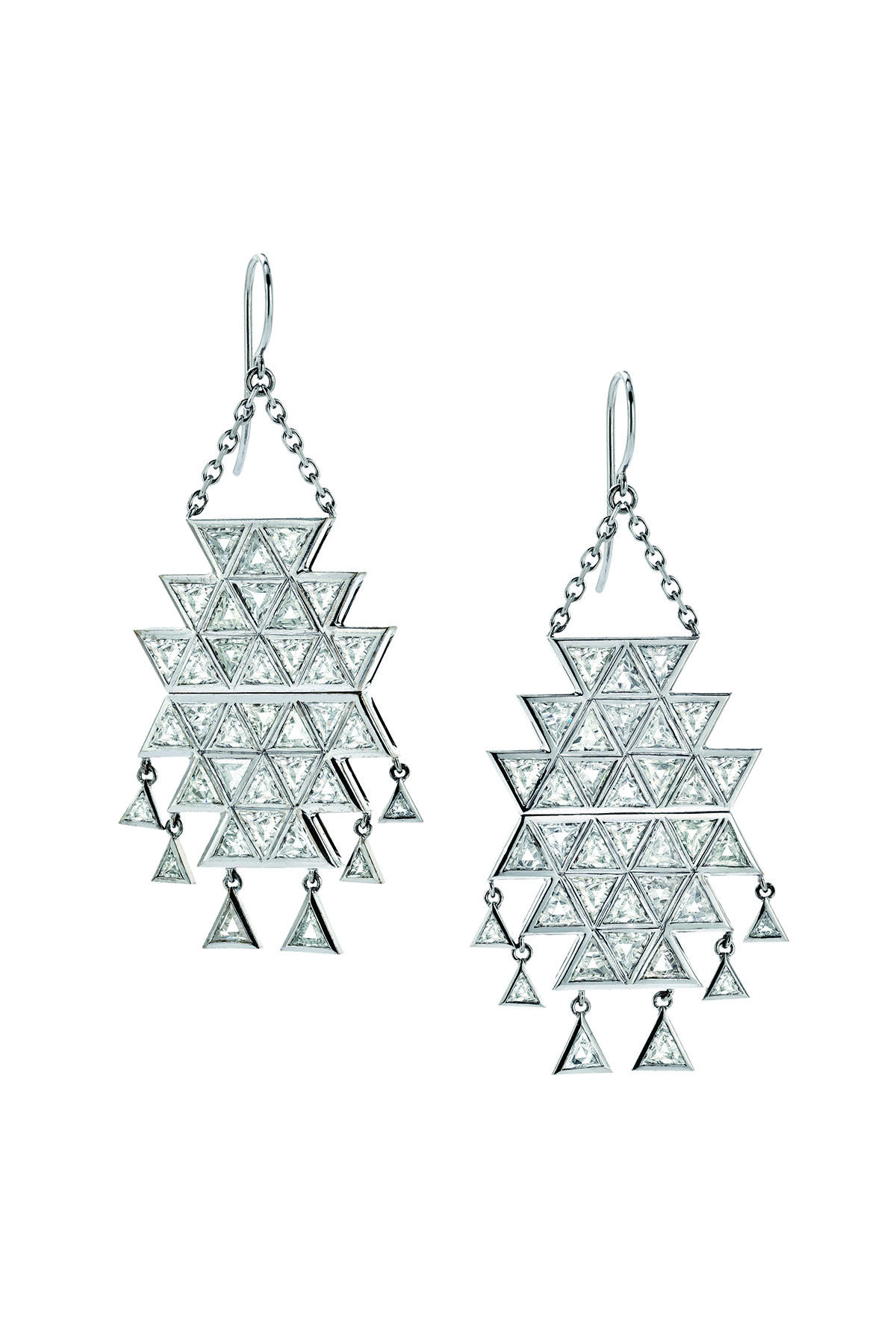  Solange Azagury-Partridge 'Nimrod' earrings with diamonds in white gold