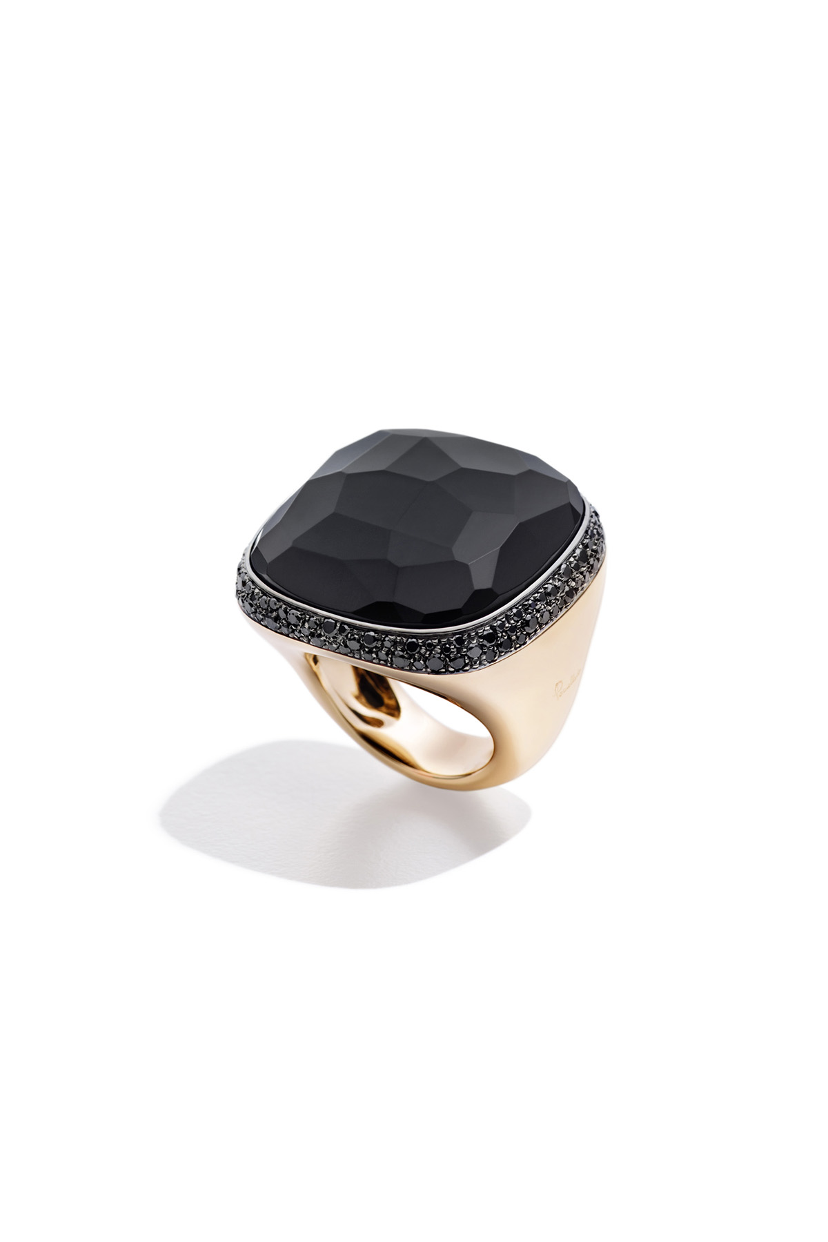  Pomellato ‘Victoria’ ring in jet and black diamonds set in rose gold