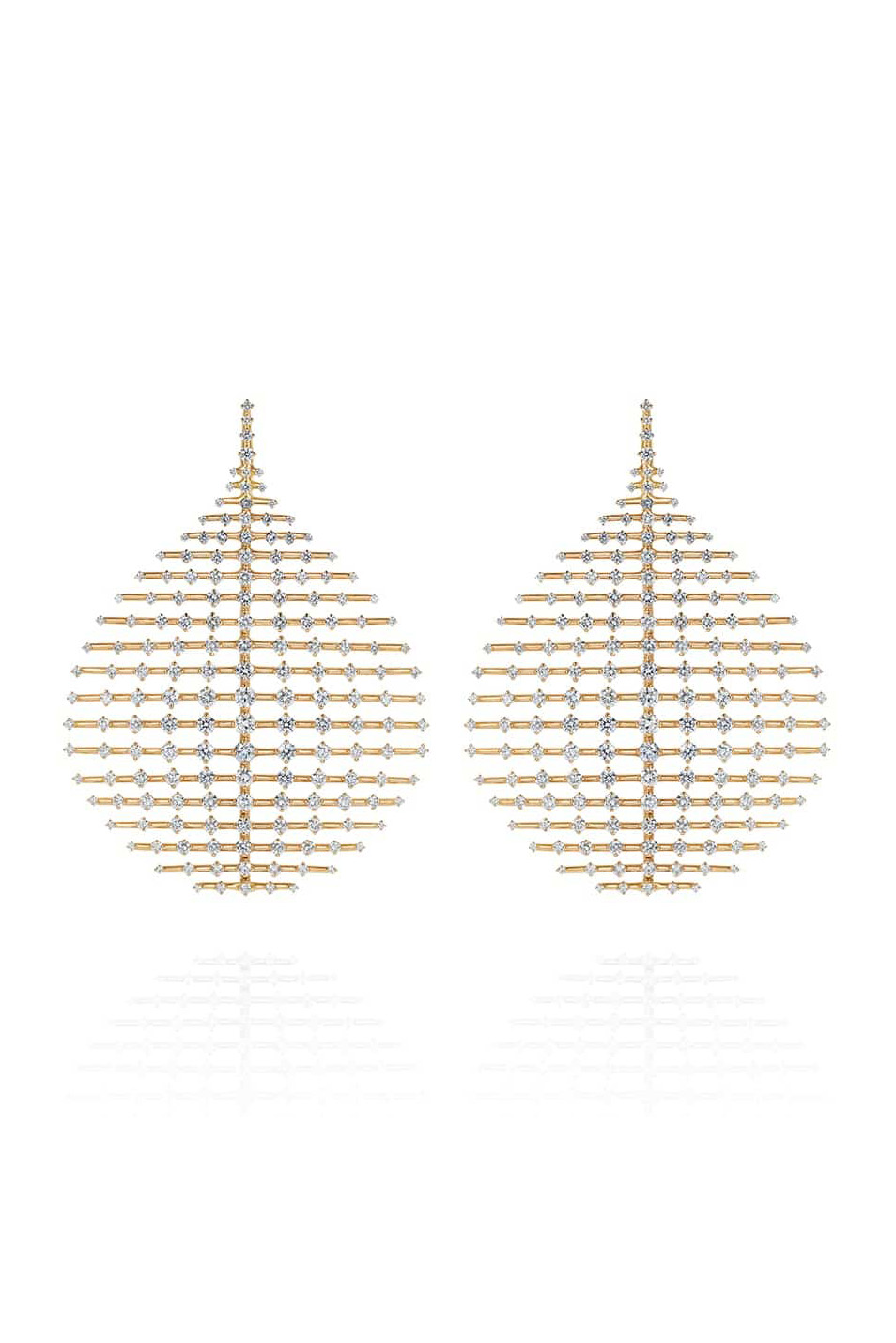  Fernando Jorge 'Disco' earrings with 4.84ct diamonds in yellow gold