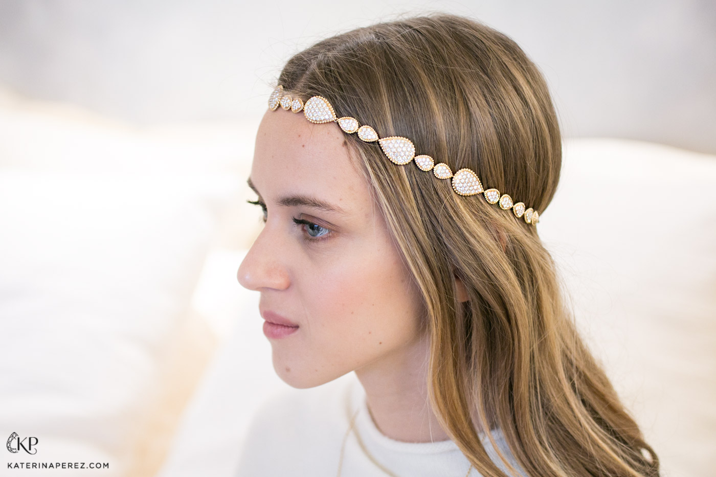Boucheron 'Serpent Bohème' headband in yellow gold with diamonds that converts into a necklace