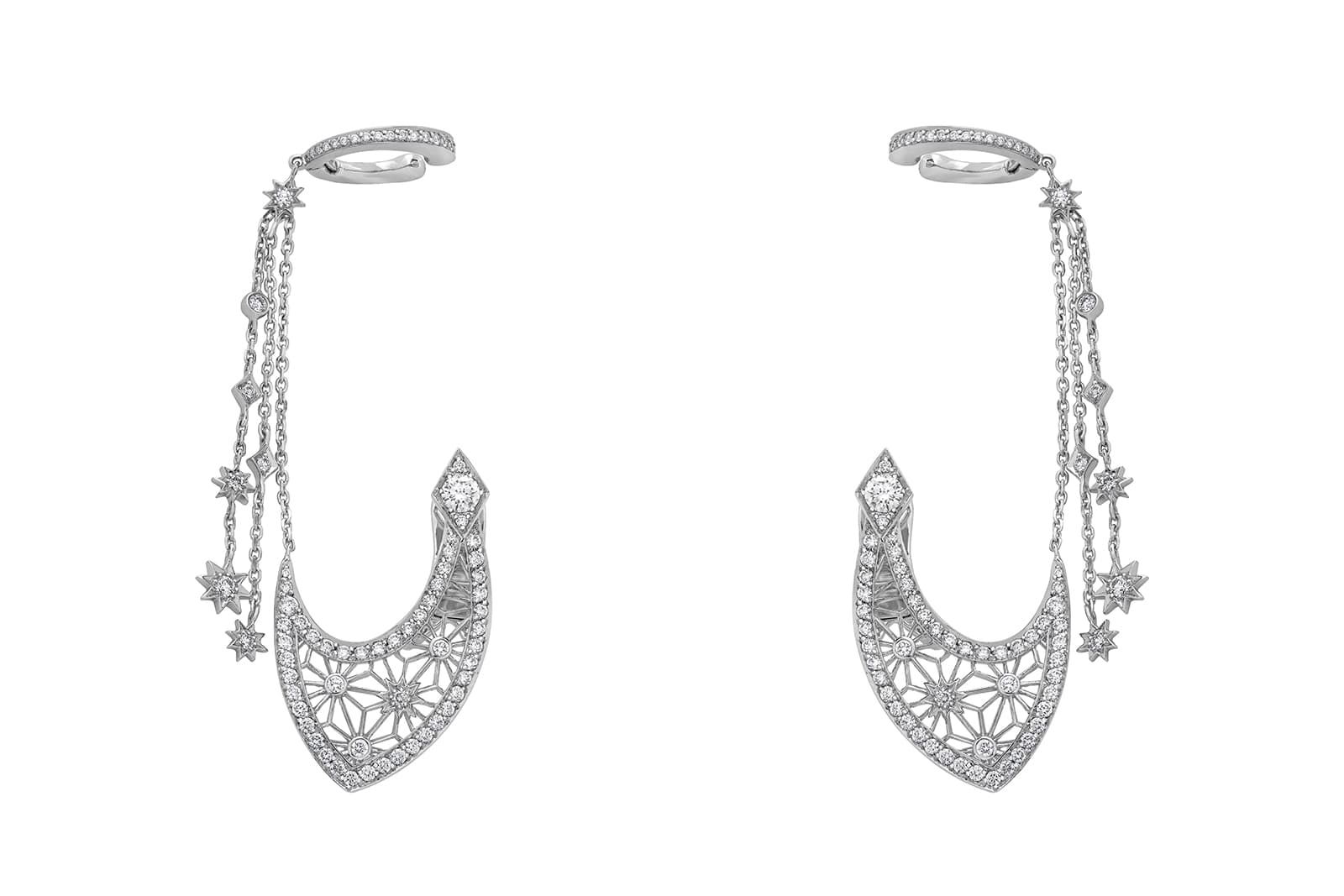  Filigree earrings with diamonds from Muse collection by Garrard