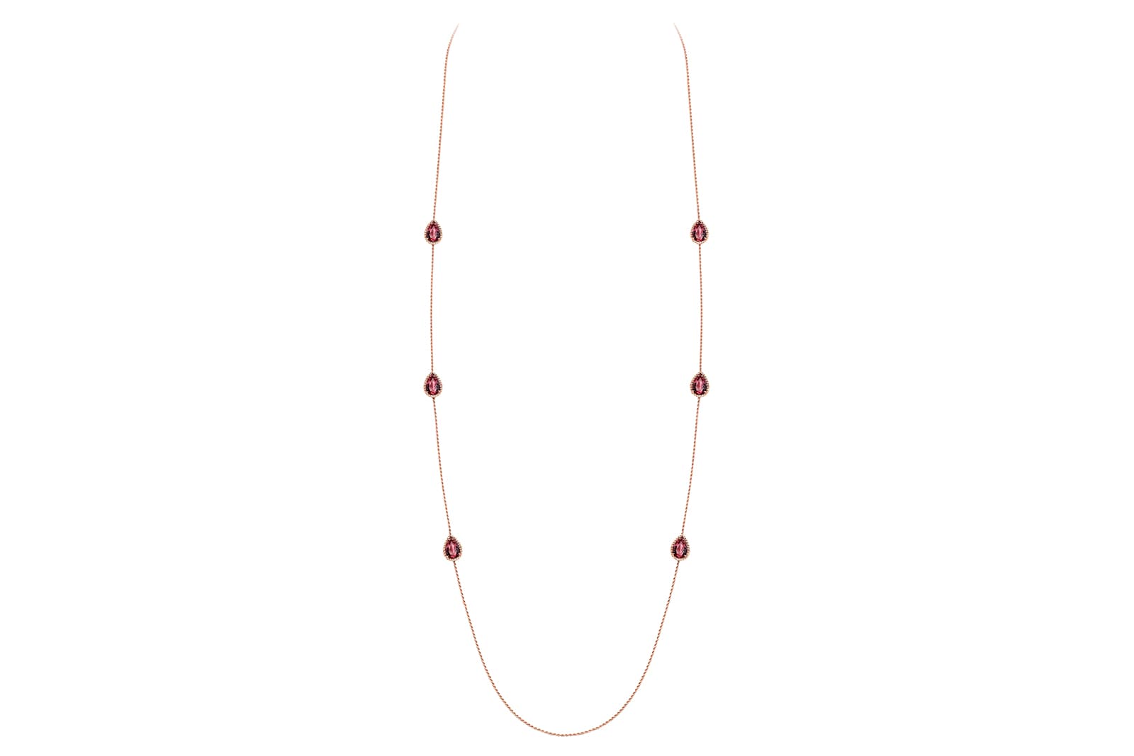  Boucheron ‘Serpent Bohéme’ necklace with rhodolite garnet in yellow gold