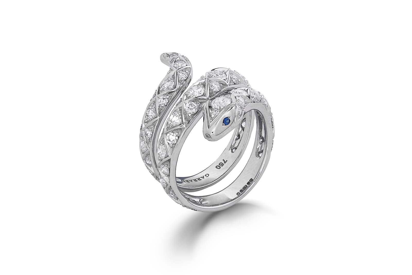  Garrard 'Signature Serpent' ring from the 'Muse' collection with diamonds in white gold