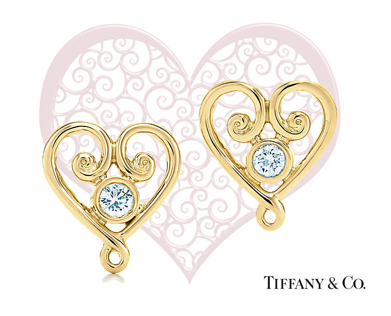 Tiffany&Co Goldoni earrings in yellow gold and diamonds