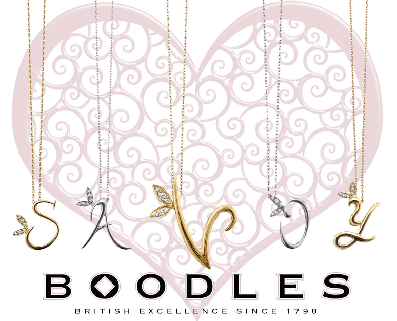 Золотые буквы Boodles будлес