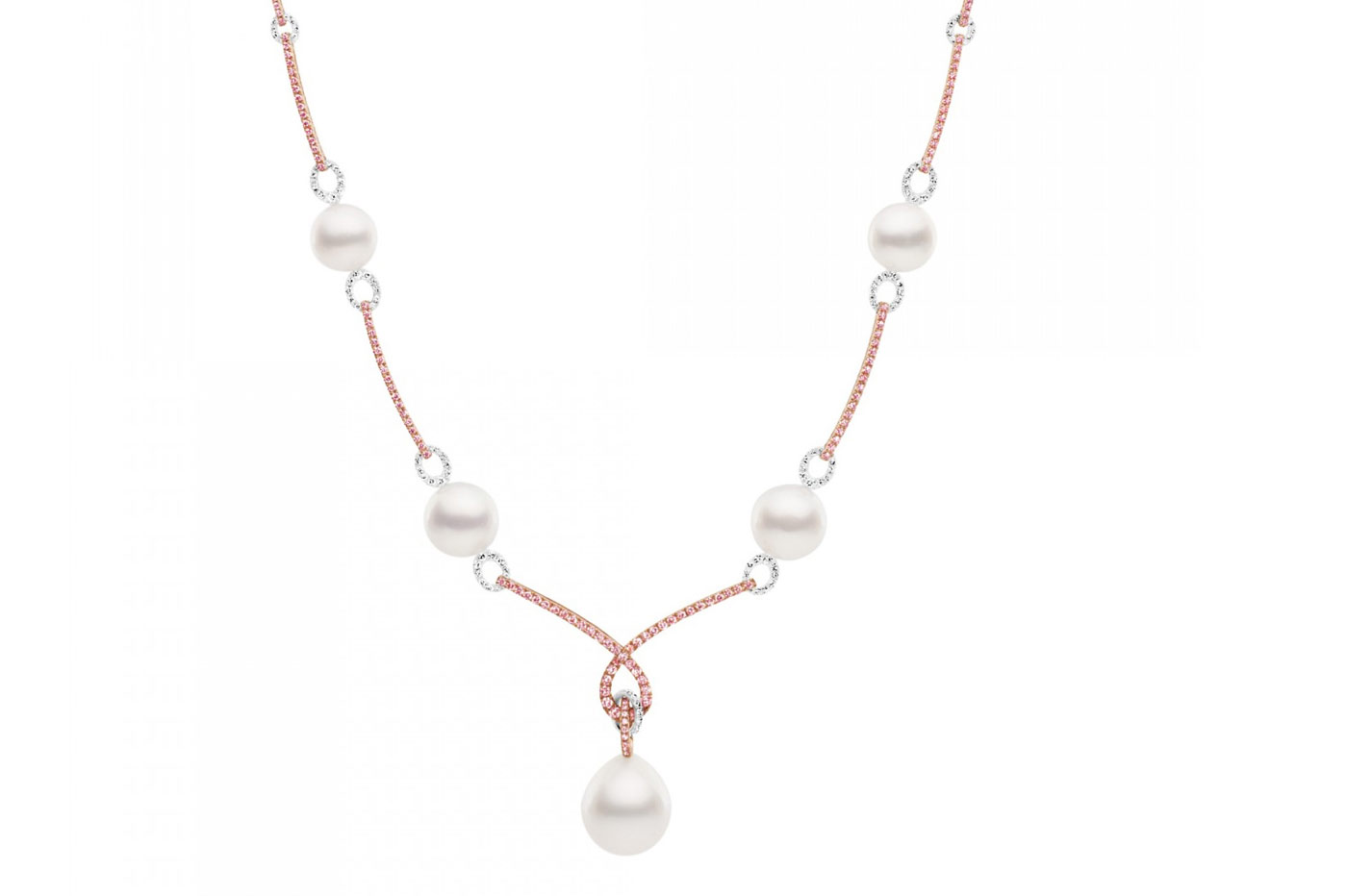  Calleija Kailis necklace with pink diamonds and pearls