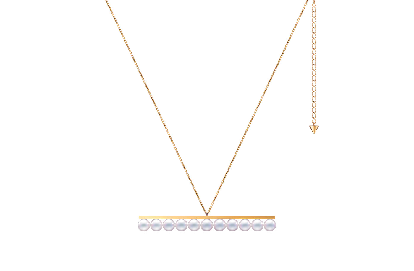  TASAKI 'Balance Ikonic' necklace with Akoya pearls in 18k yellow gold