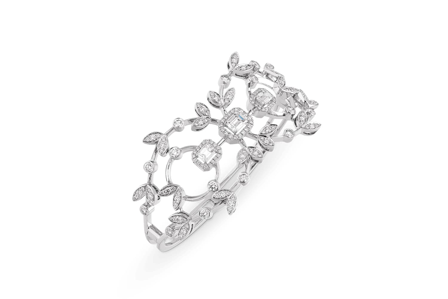  Sartoro 'Sera' statement bracelet with diamonds in 18k white gold