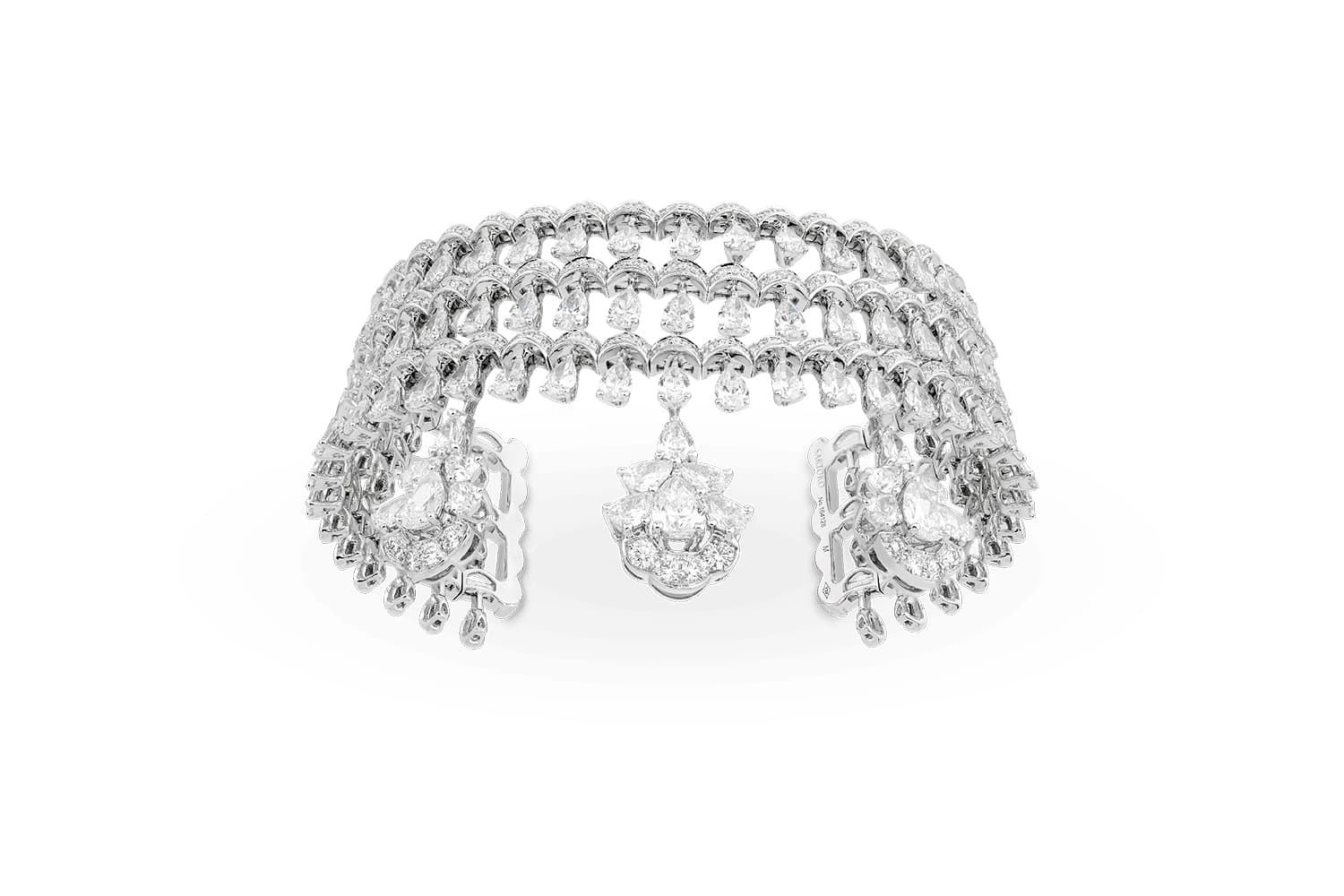  Sartoro 'Gaia Bloom' high jewellery bangle with diamonds in 18k white gold