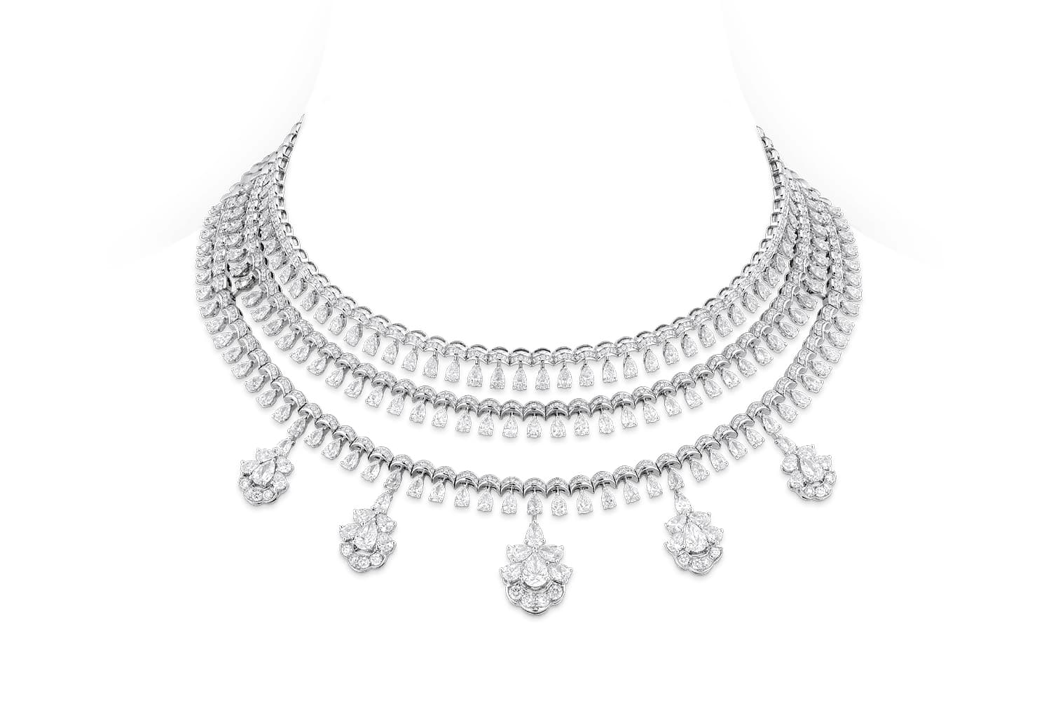Sartoro 'Gaia Bloom' high jewellery necklace with diamonds in 18k white gold