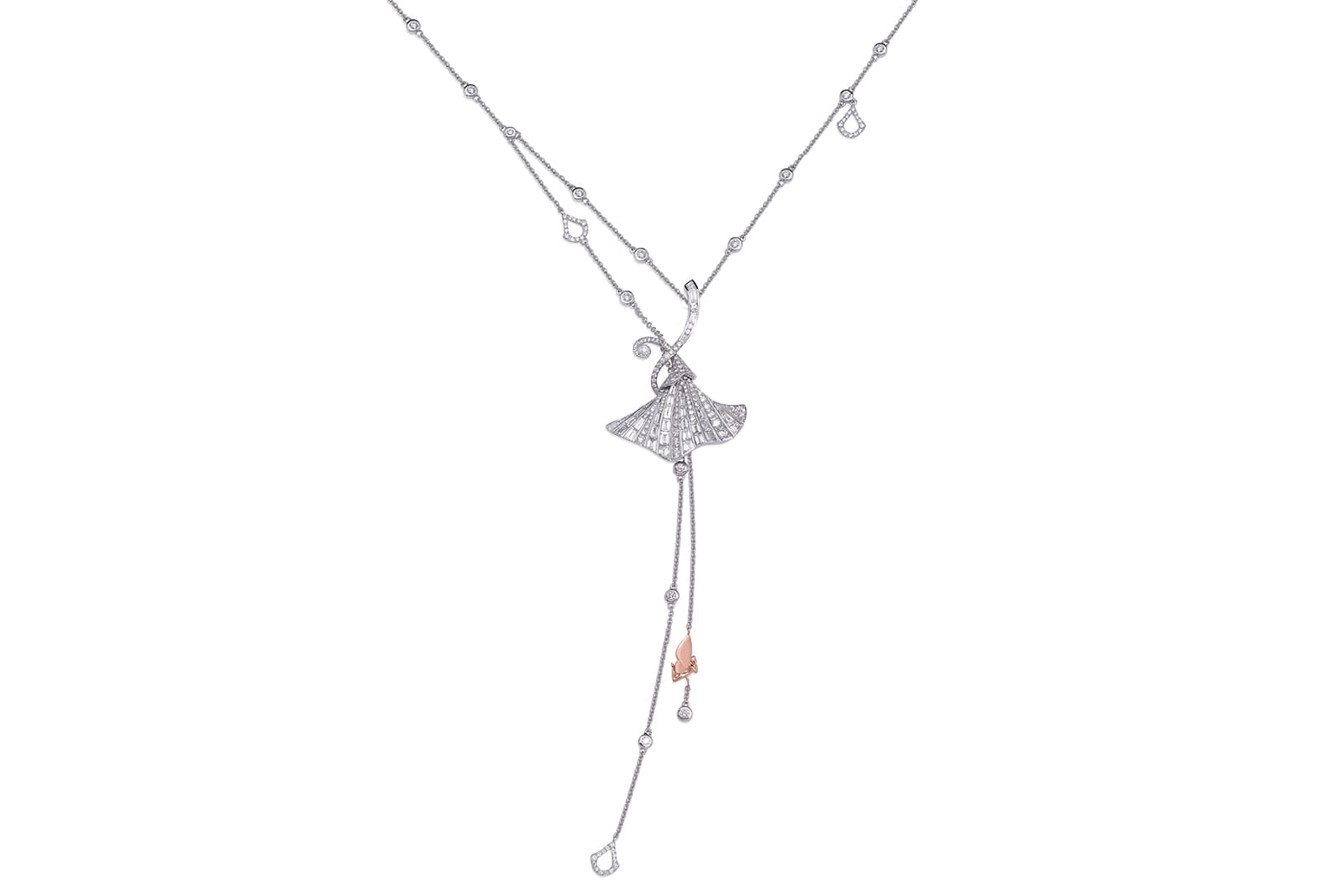  Stenzhorn 'Belle' collection sautoir with diamonds in 18k white and rose gold 