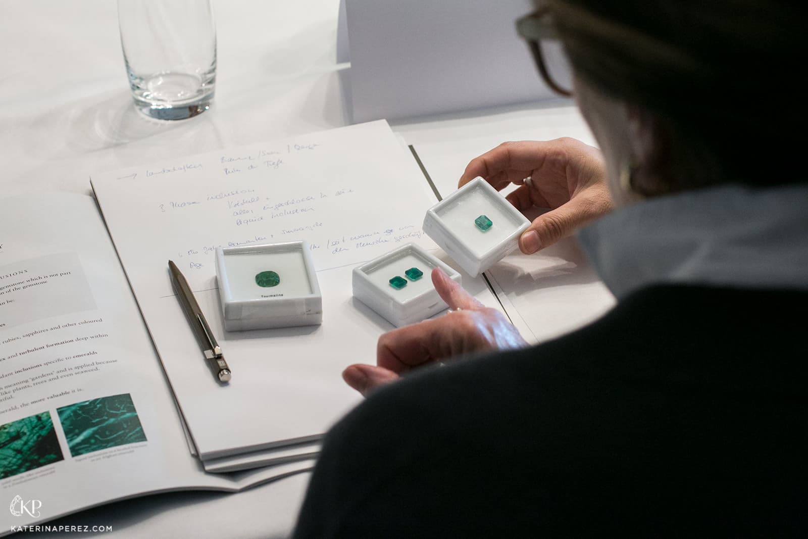 Studying emeralds at the Gübelin Academy