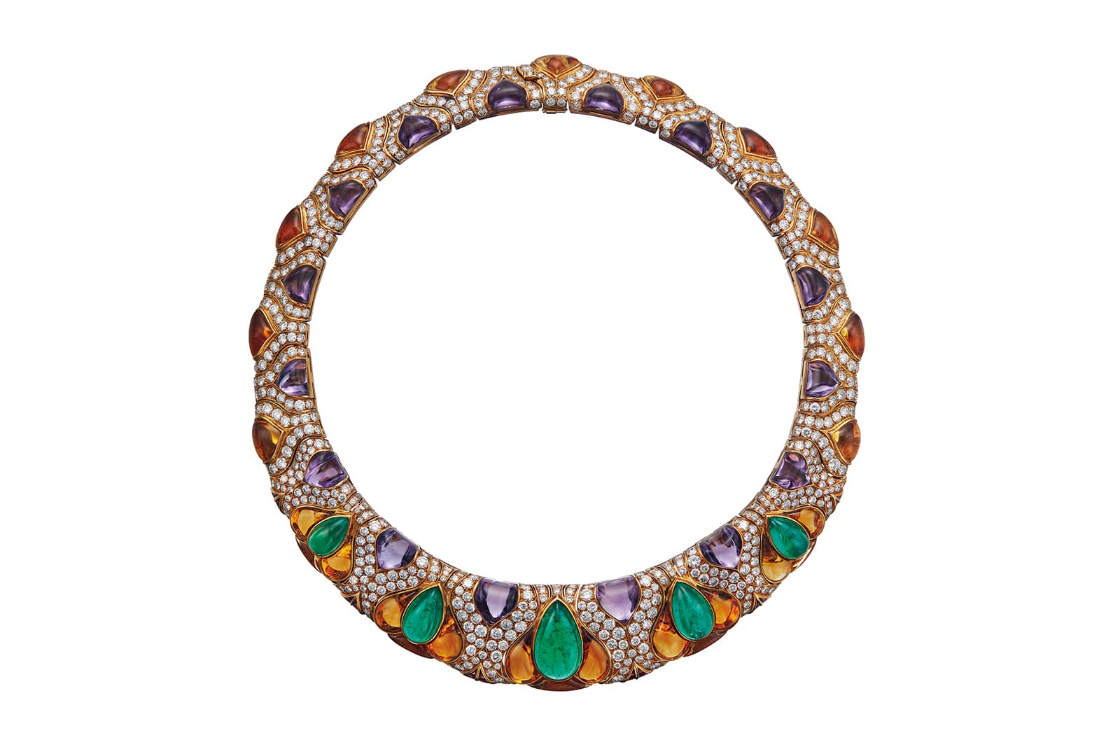  The multi-gem and diamond necklace by Bulgari