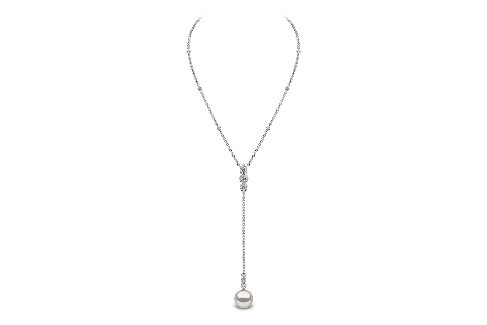  Yoko London Starlight collection necklace with 1.06 cts of diamonds and South Sea pearls