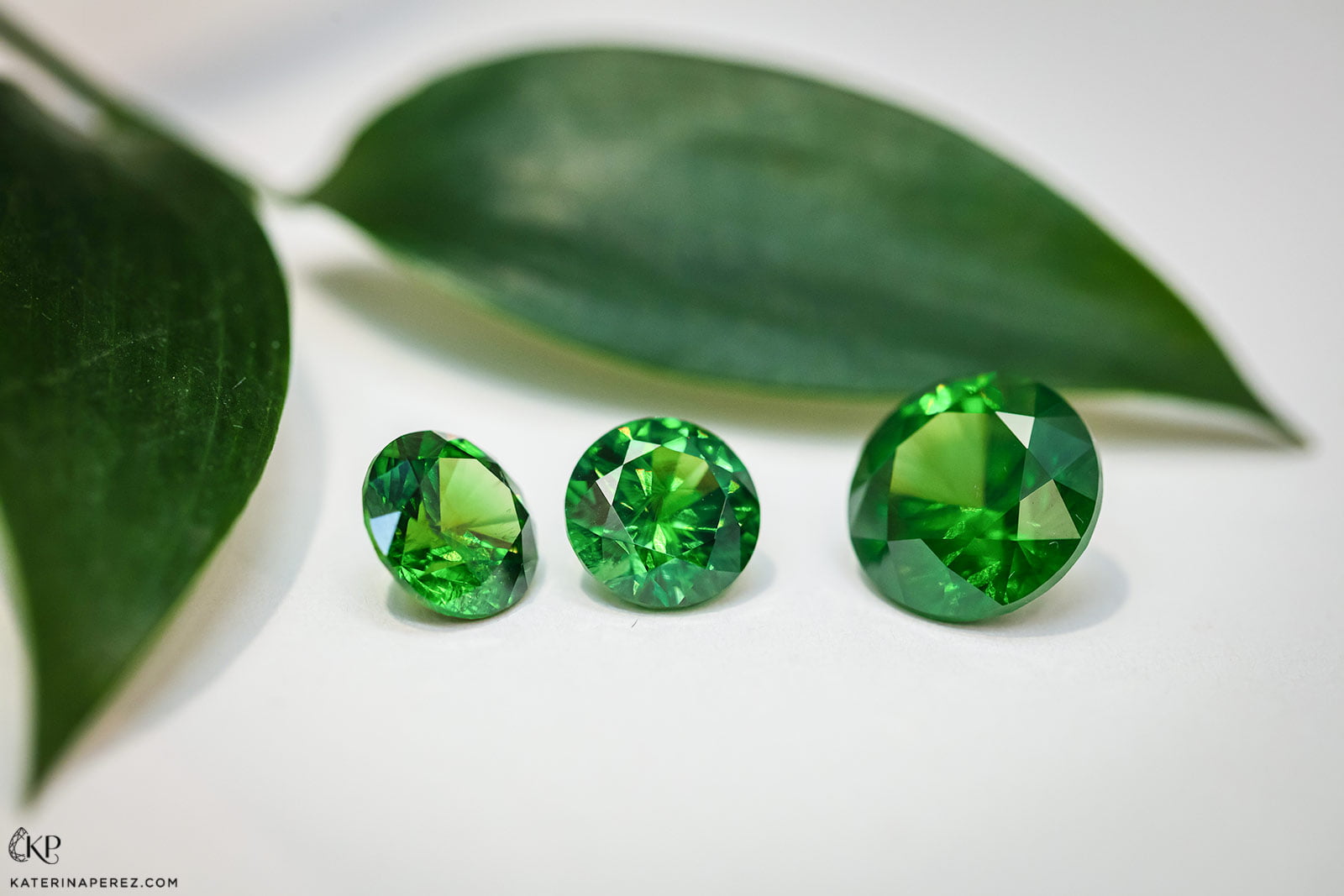 Constantin Wild demantoid garnets