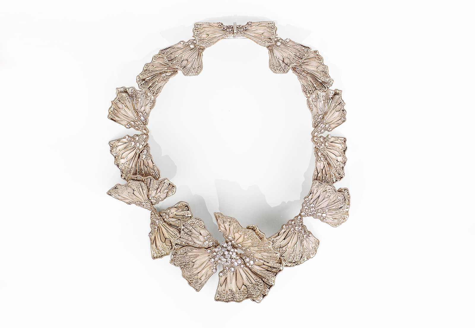 Tatiana Verstraeten 'Vienna' necklace with diamond, moonstone and enamel in gold