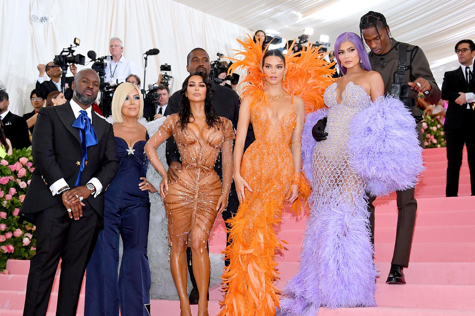 The Kardashian - Jenner family on the pink carpet at the 2019 MET Gala