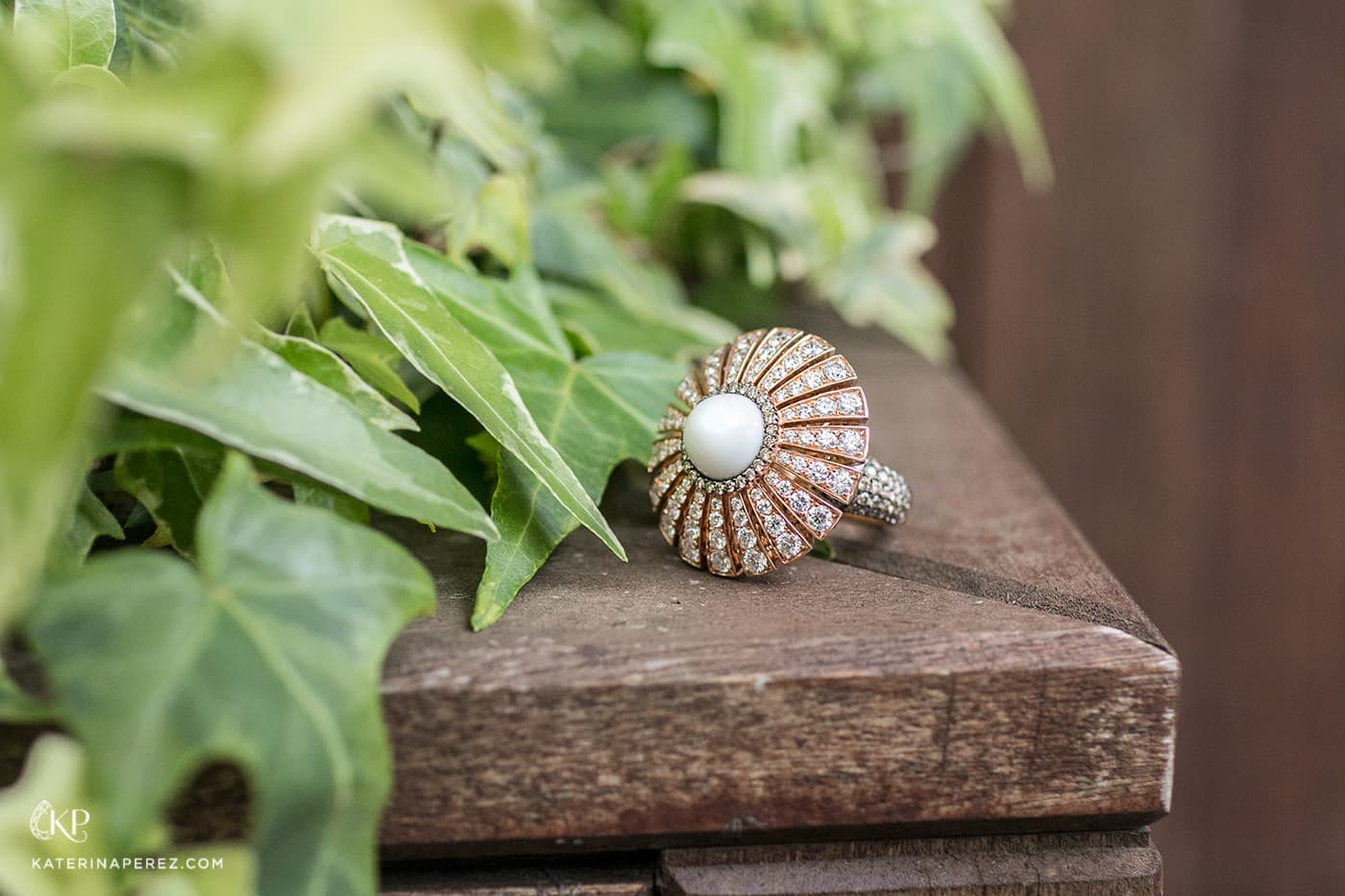 AVAKIAN La Mystérieuse collection ring with agate, colourless and cognac diamonds
