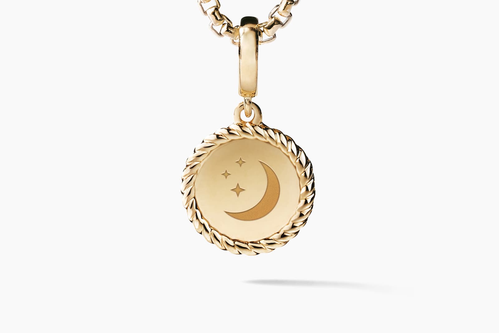  David Yurman engravable pendant in yellow gold