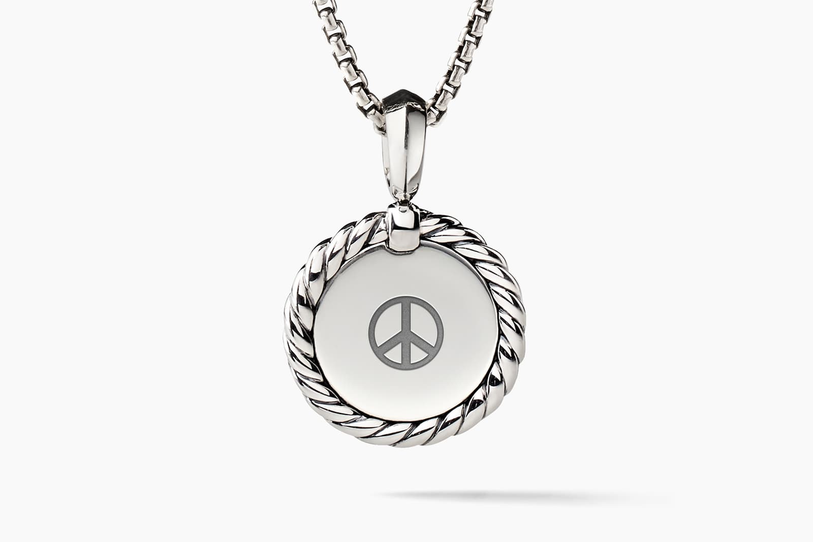  David Yurman engravable pendant in silver